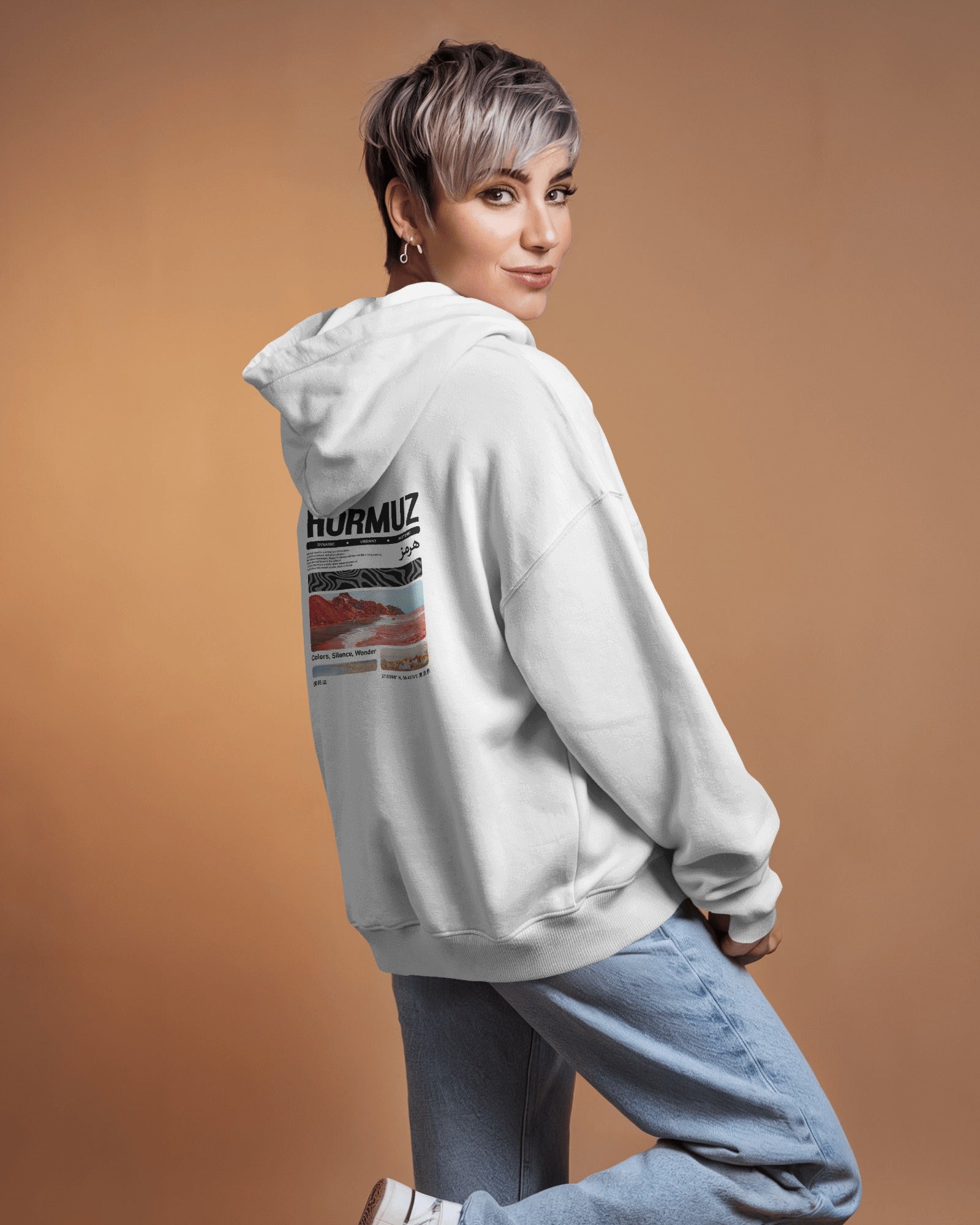 Hormuz Island (Oversized Hoodie) | Persian Landscape Minimal Design