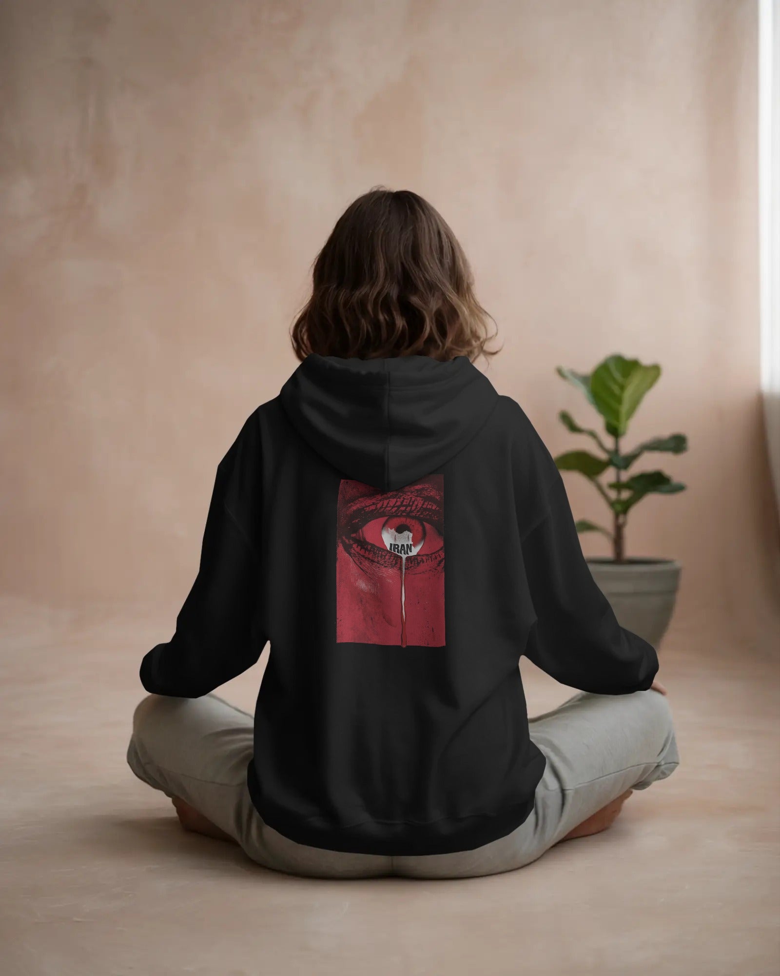 Iran Eye (Oversized Hoodie) | Persian Conceptual Minimal Design