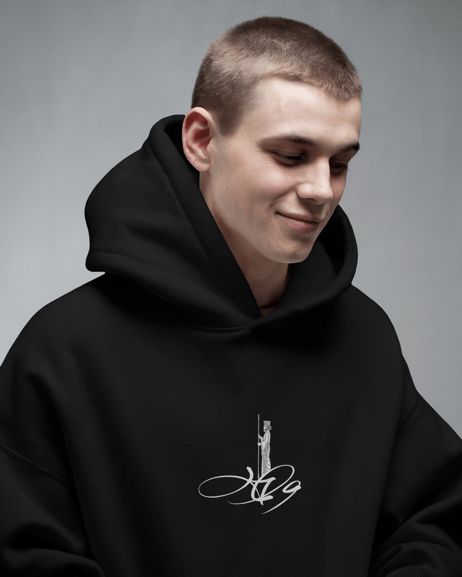 Vatan Typography Hoodie | Achaemenid Soldier Design