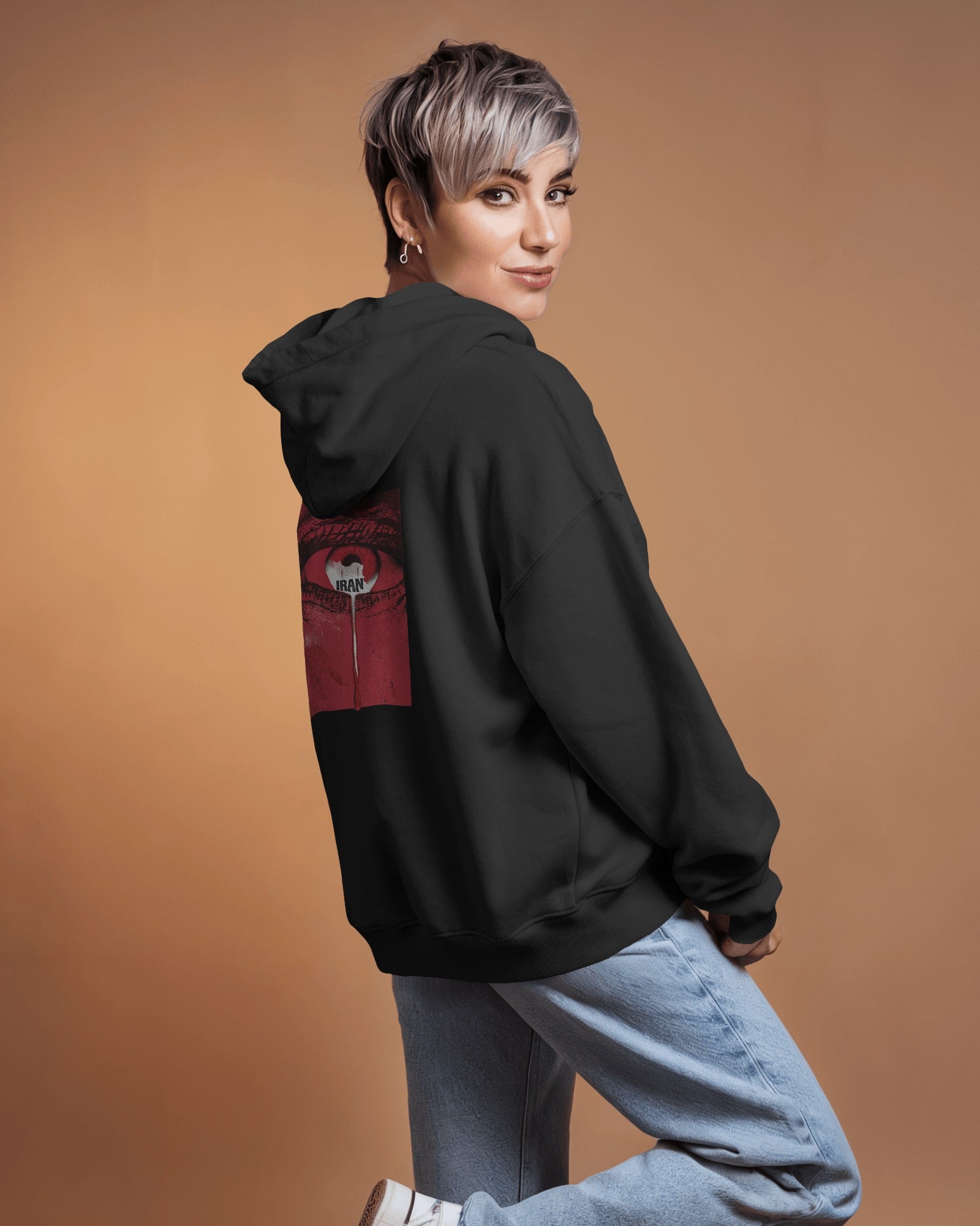 Iran Eye (Oversized Hoodie) | Persian Conceptual Minimal Design