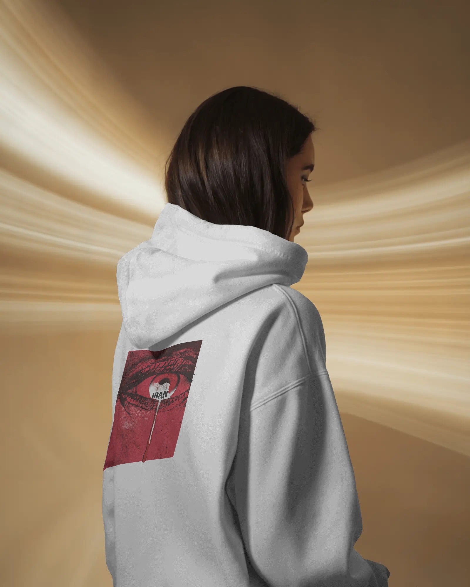 Iran Eye (Oversized Hoodie) | Persian Conceptual Minimal Design