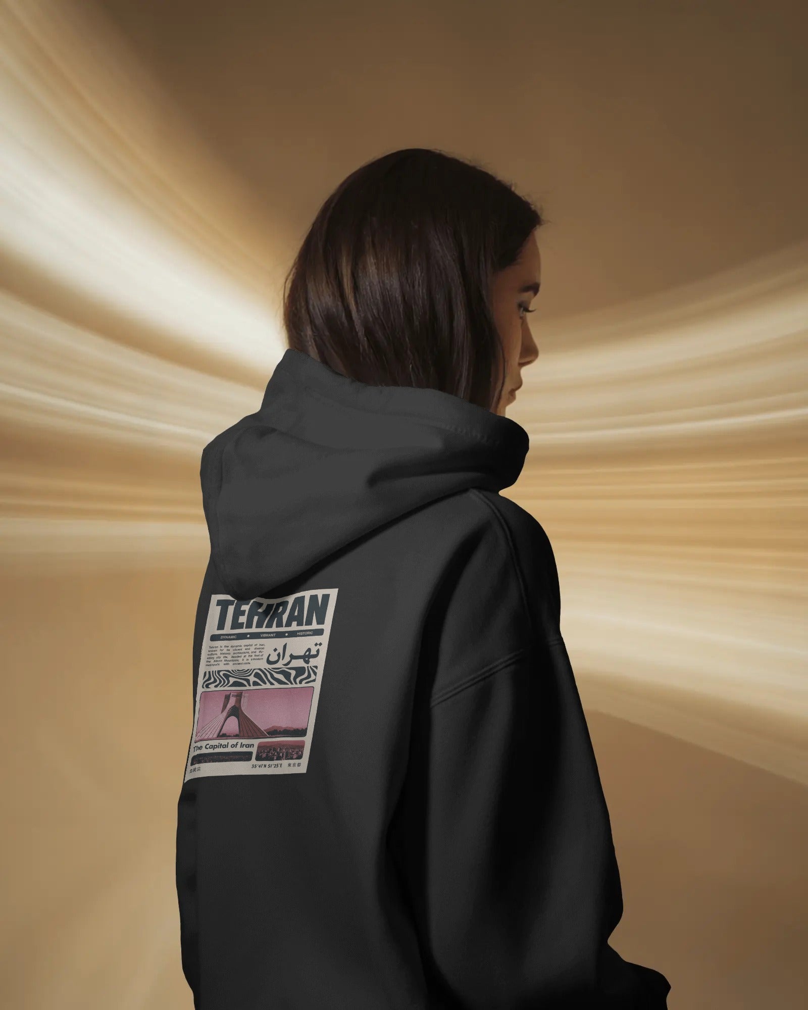 Tehran Poster (Oversized Hoodie) | Vintage Persian Graphic Design