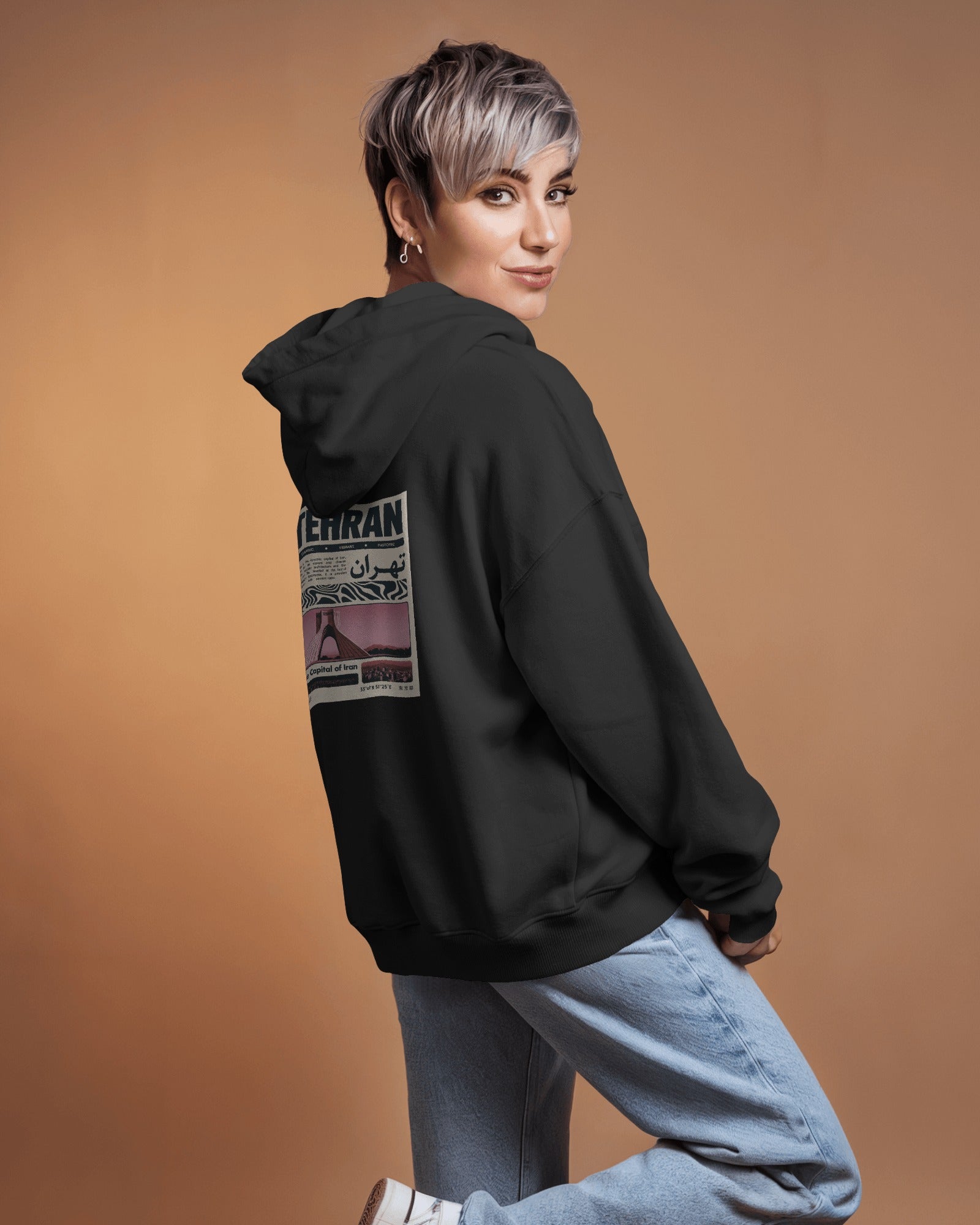 Tehran Poster (Oversized Hoodie) | Vintage Persian Graphic Design