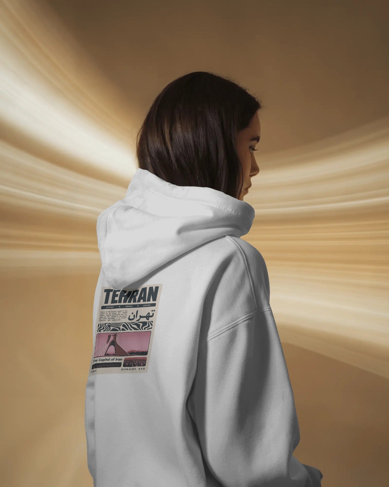 Tehran Poster (Oversized Hoodie) | Vintage Persian Graphic Design