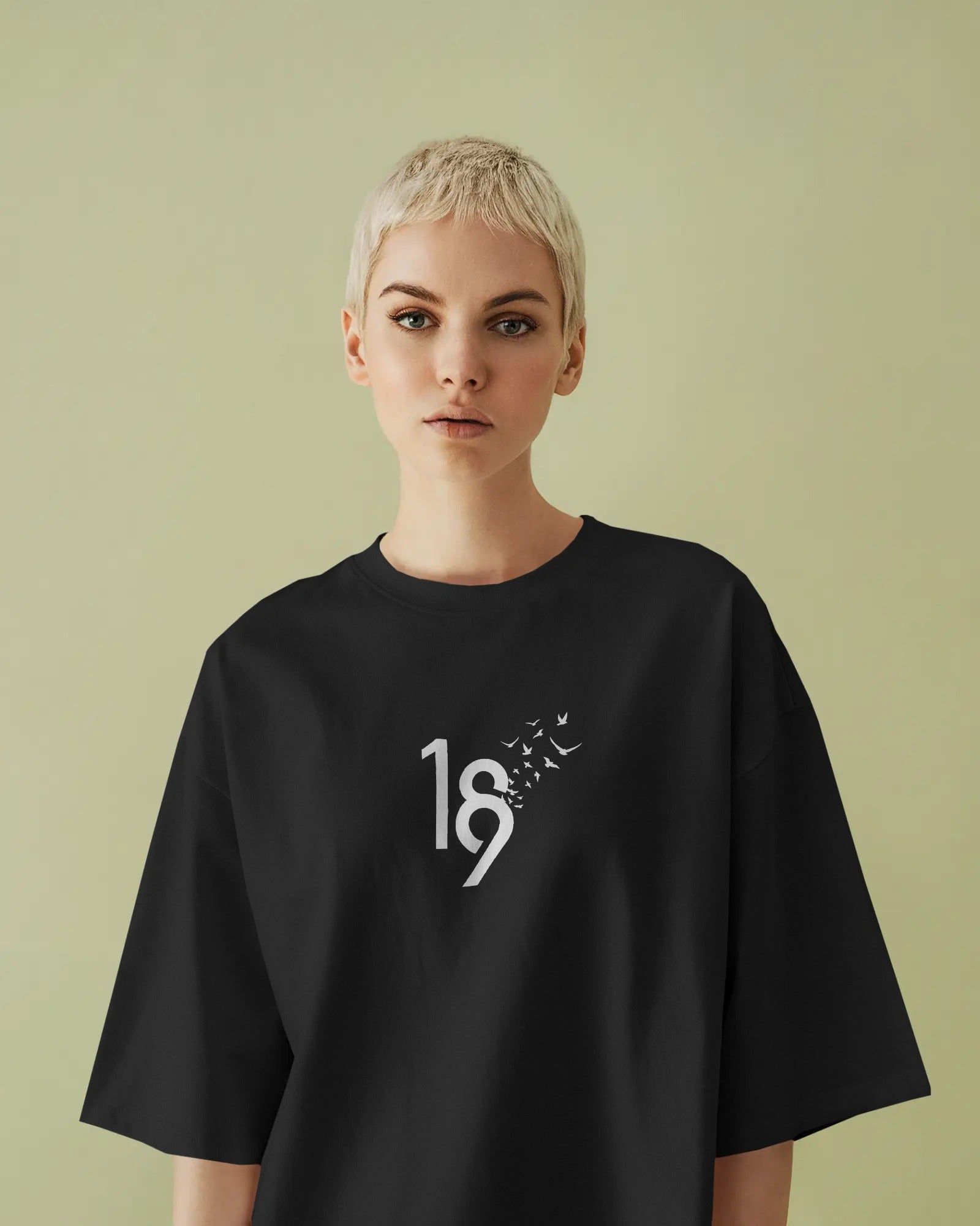 Iran Minimal Bird Freedom Oversized T-Shirt | Persian Concept Design