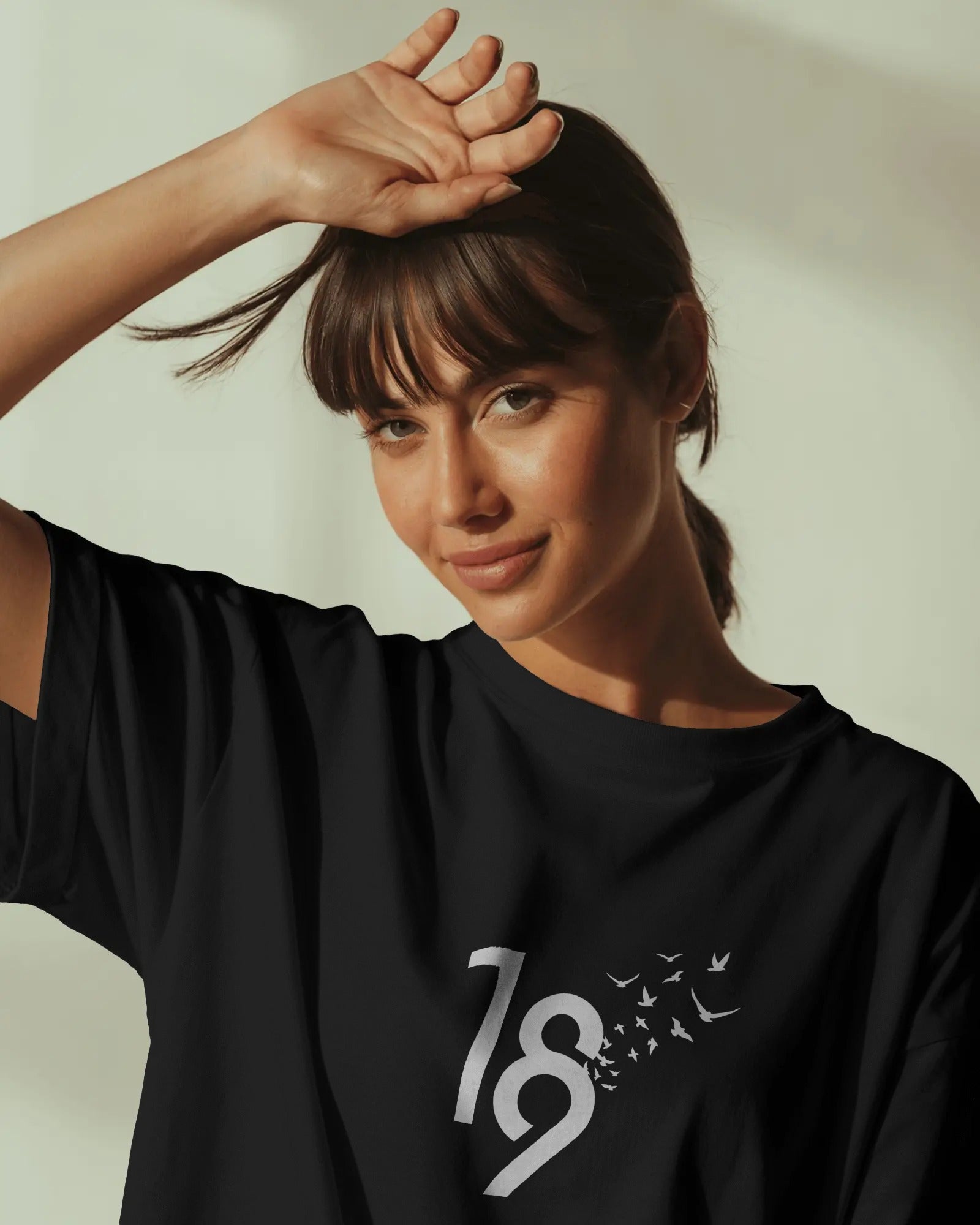Iran Minimal Bird Freedom Oversized T-Shirt | Persian Concept Design