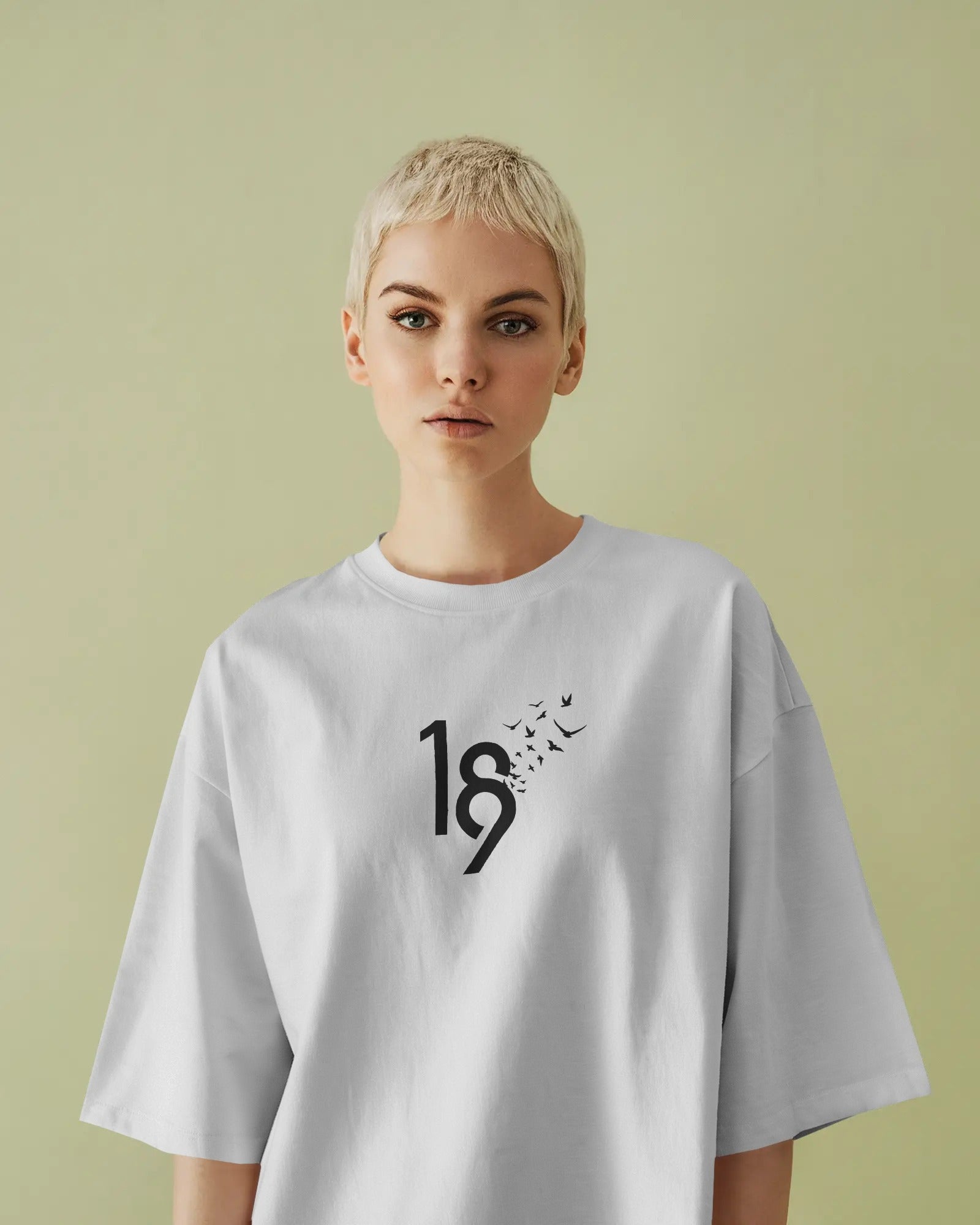 Iran Minimal Bird Freedom Oversized T-Shirt | Persian Concept Design