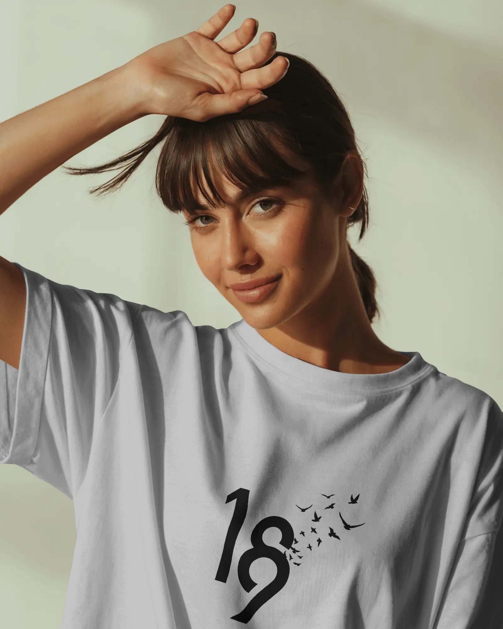 Iran Minimal Bird Freedom Oversized T-Shirt | Persian Concept Design