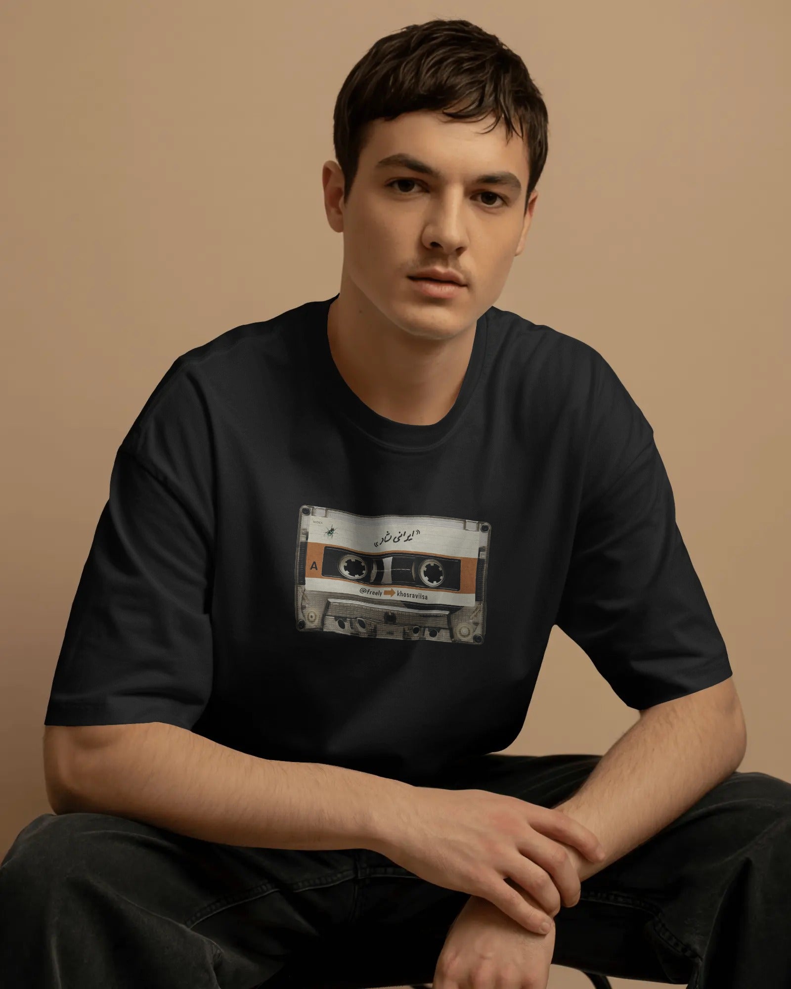Vintage Persian Cassette Tape T-Shirt | Iranian Nostalgia Music Design T-Shirt