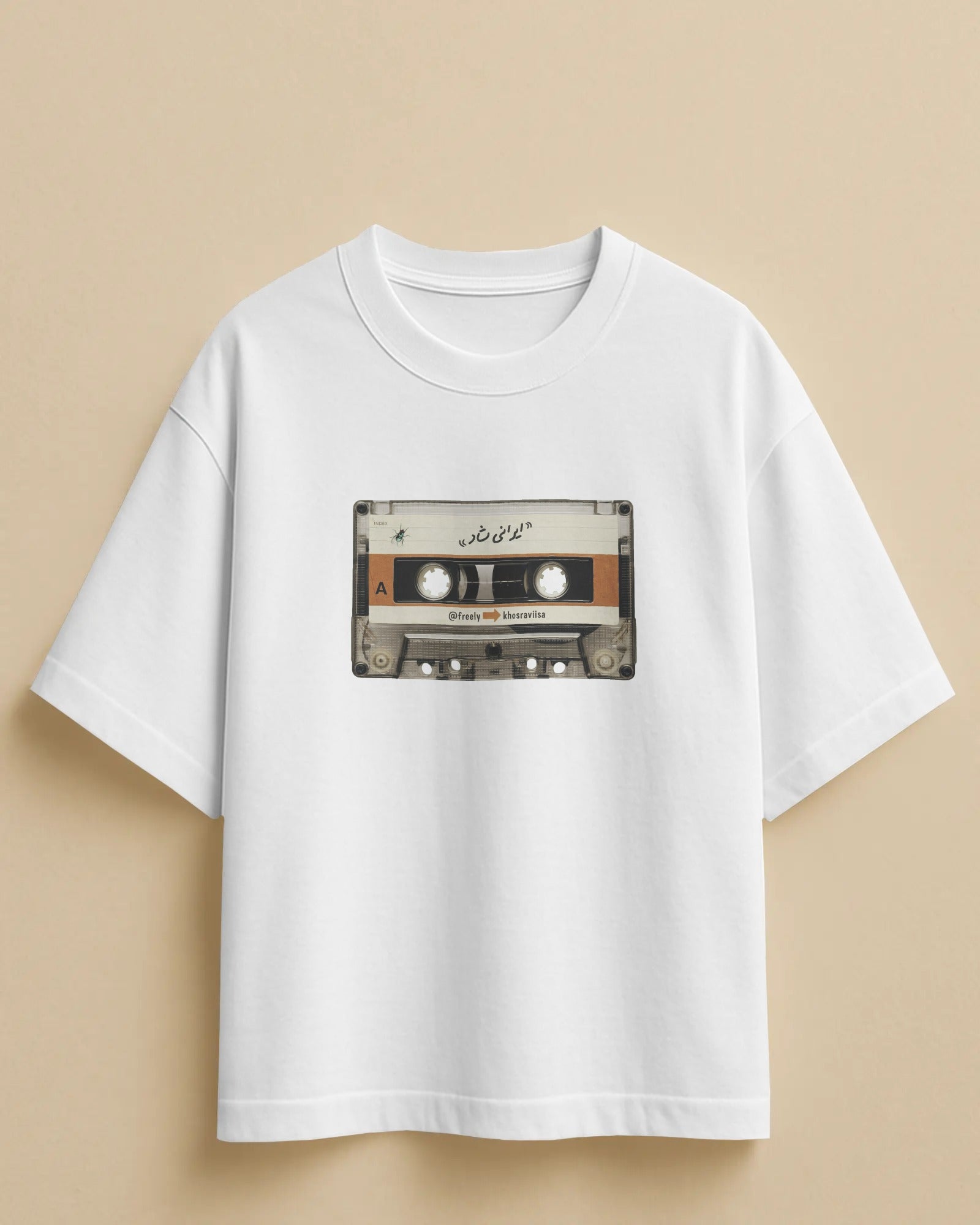 Vintage Persian Cassette Tape T-Shirt | Iranian Nostalgia Music Design T-Shirt