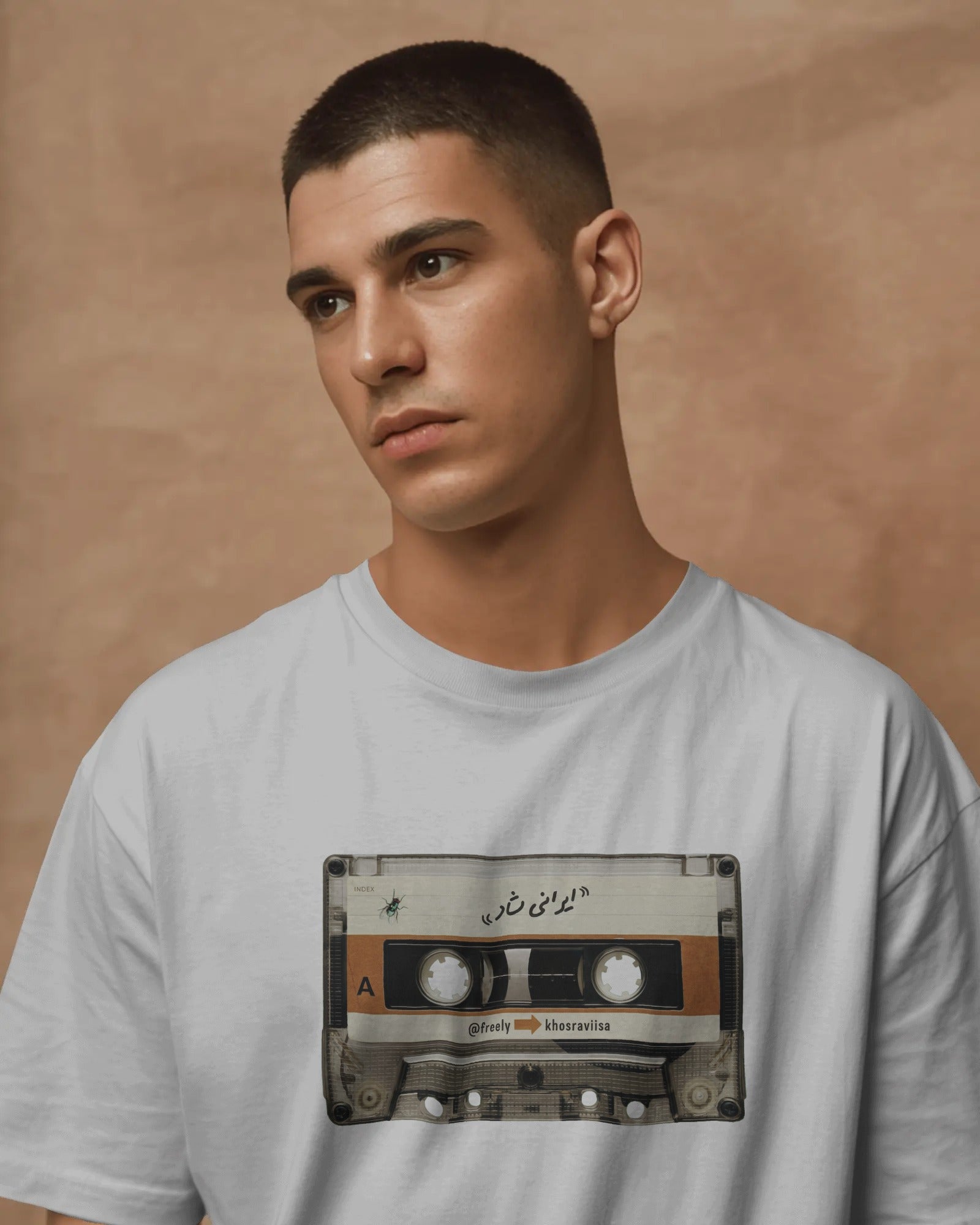 Vintage Persian Cassette Tape T-Shirt | Iranian Nostalgia Music Design T-Shirt