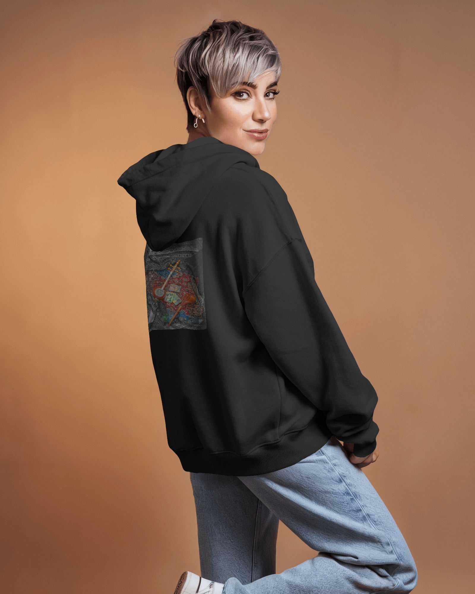 Iran Heritage (Oversized Hoodie) | Persian Art & Music Design