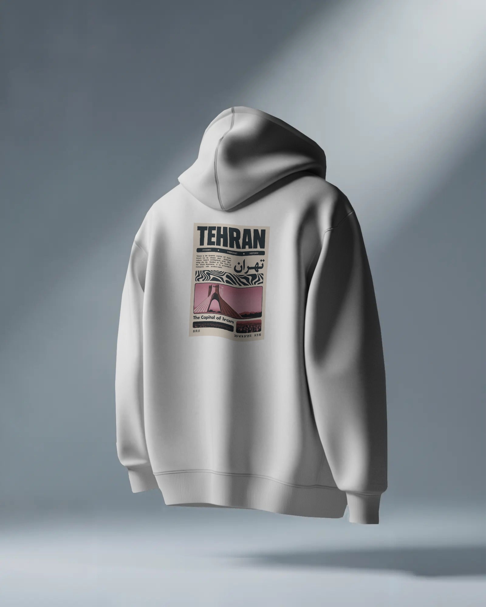 Tehran Street Graphic Hoodie | Azadi Urban Poster Design