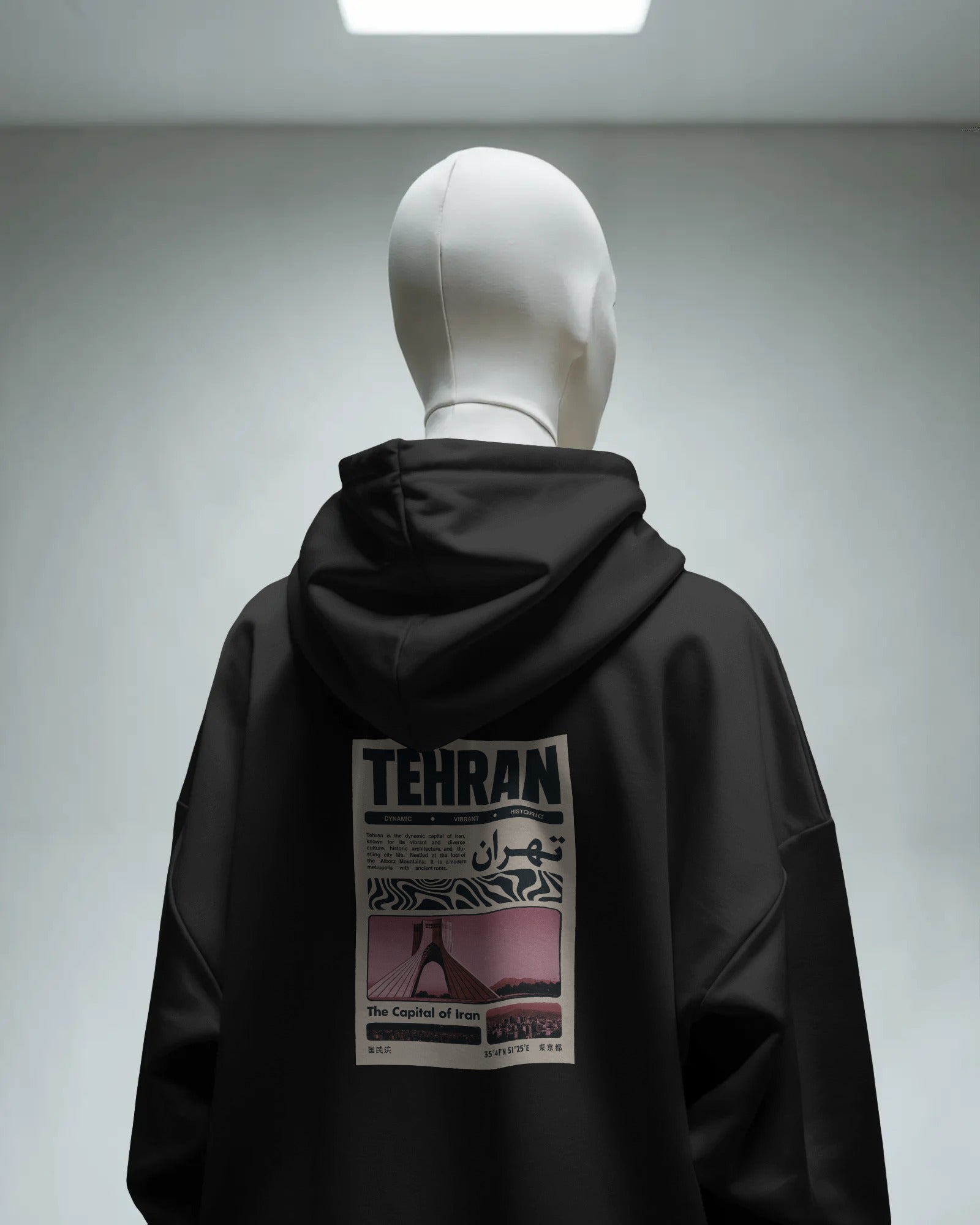 Tehran Street Graphic Hoodie | Azadi Urban Poster Design