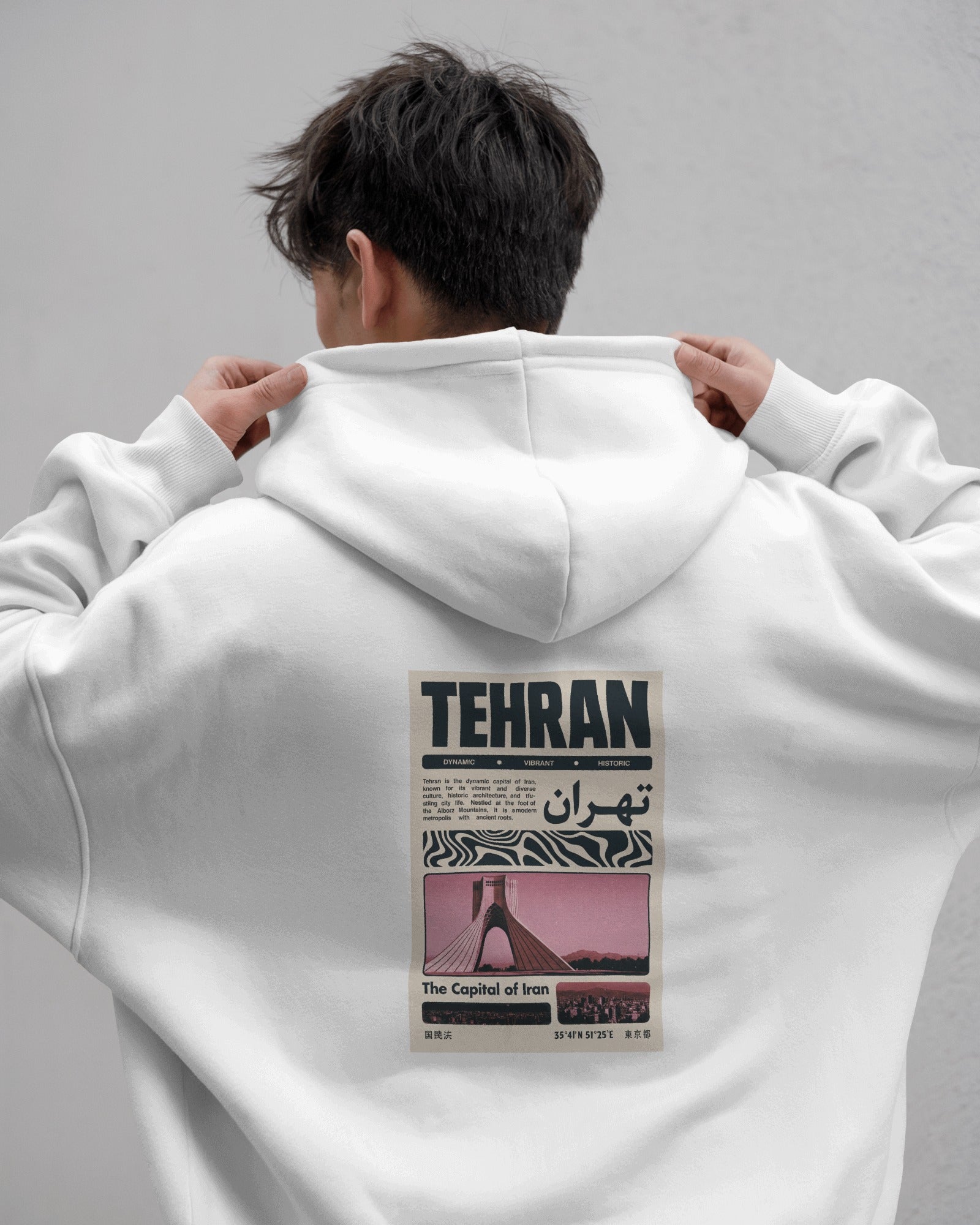 Tehran Street Graphic Hoodie | Azadi Urban Poster Design