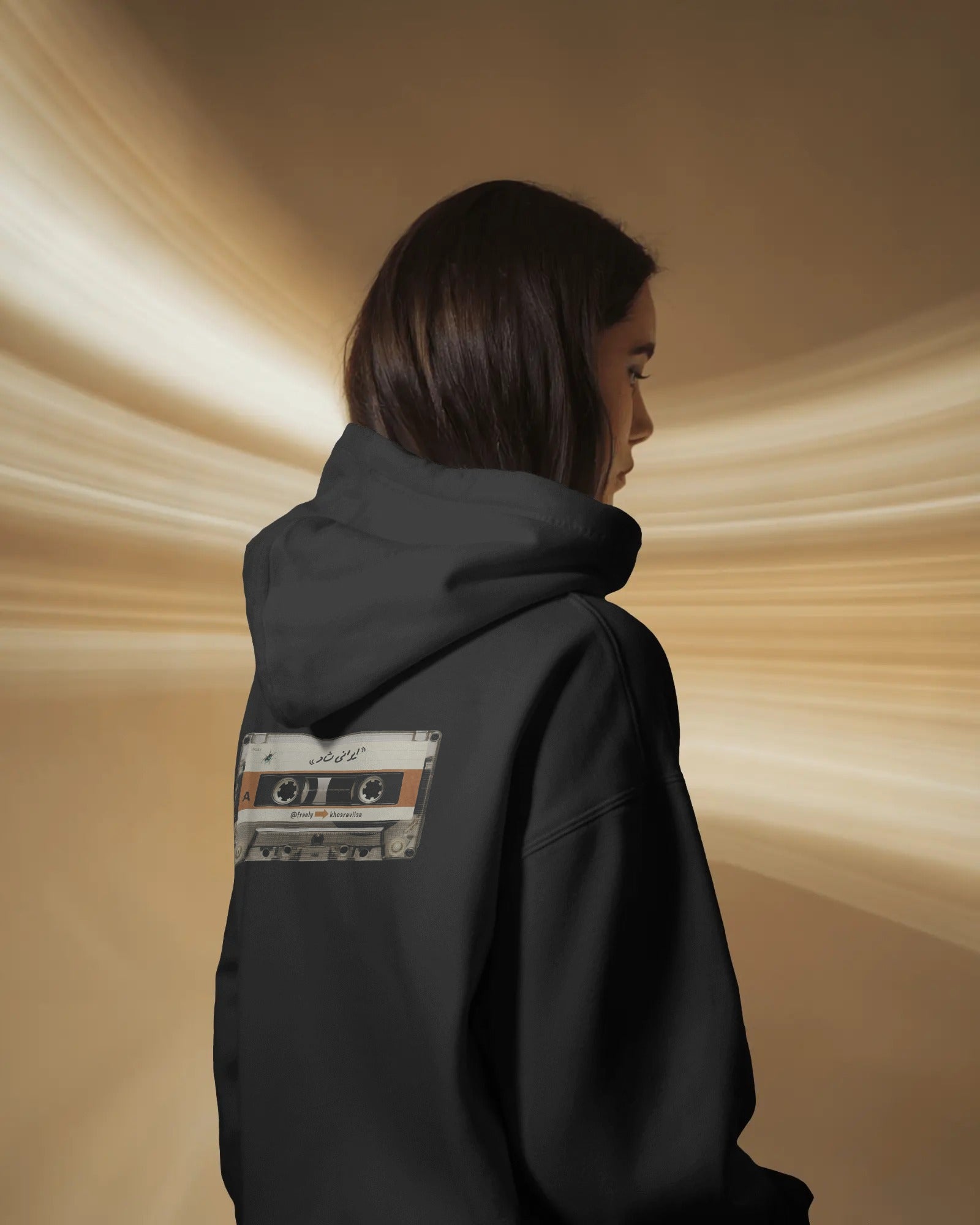 Cassette Tape Oversized Hoodie – Irani Shad Design