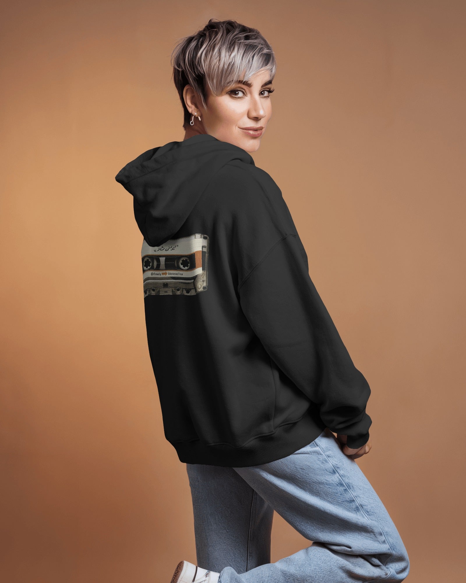 Cassette Tape Oversized Hoodie – Irani Shad Design