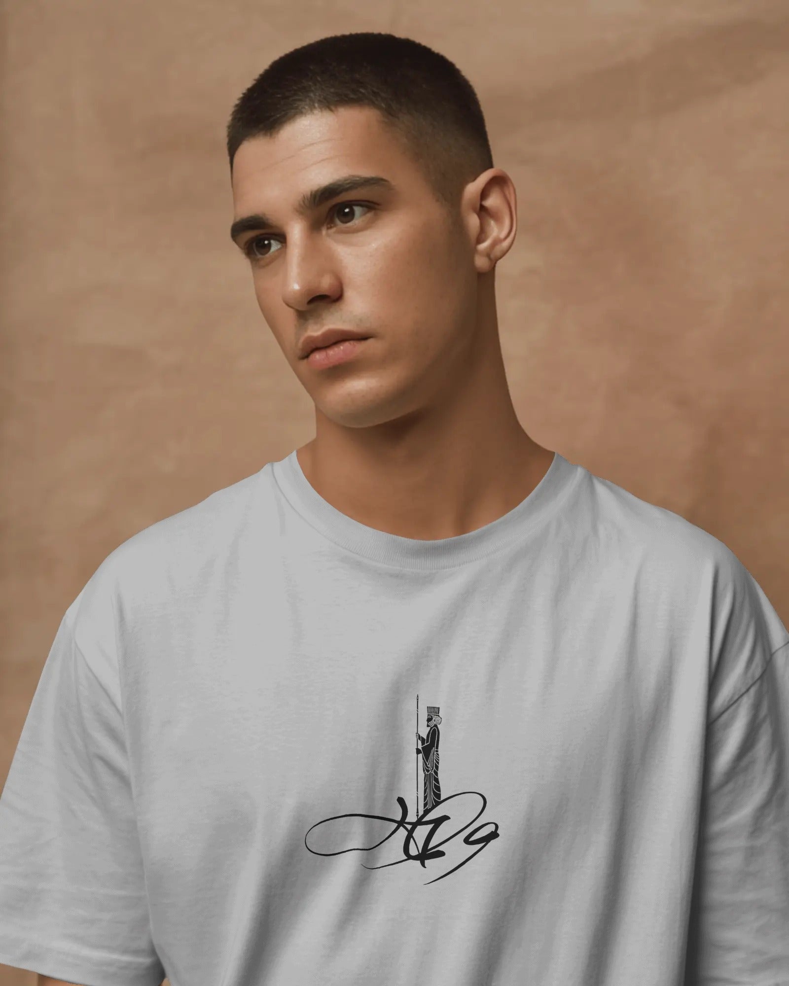 Persian Homeland Typography T-shirt | Ancient Persian Soldier Design | Iran Heritage Graph