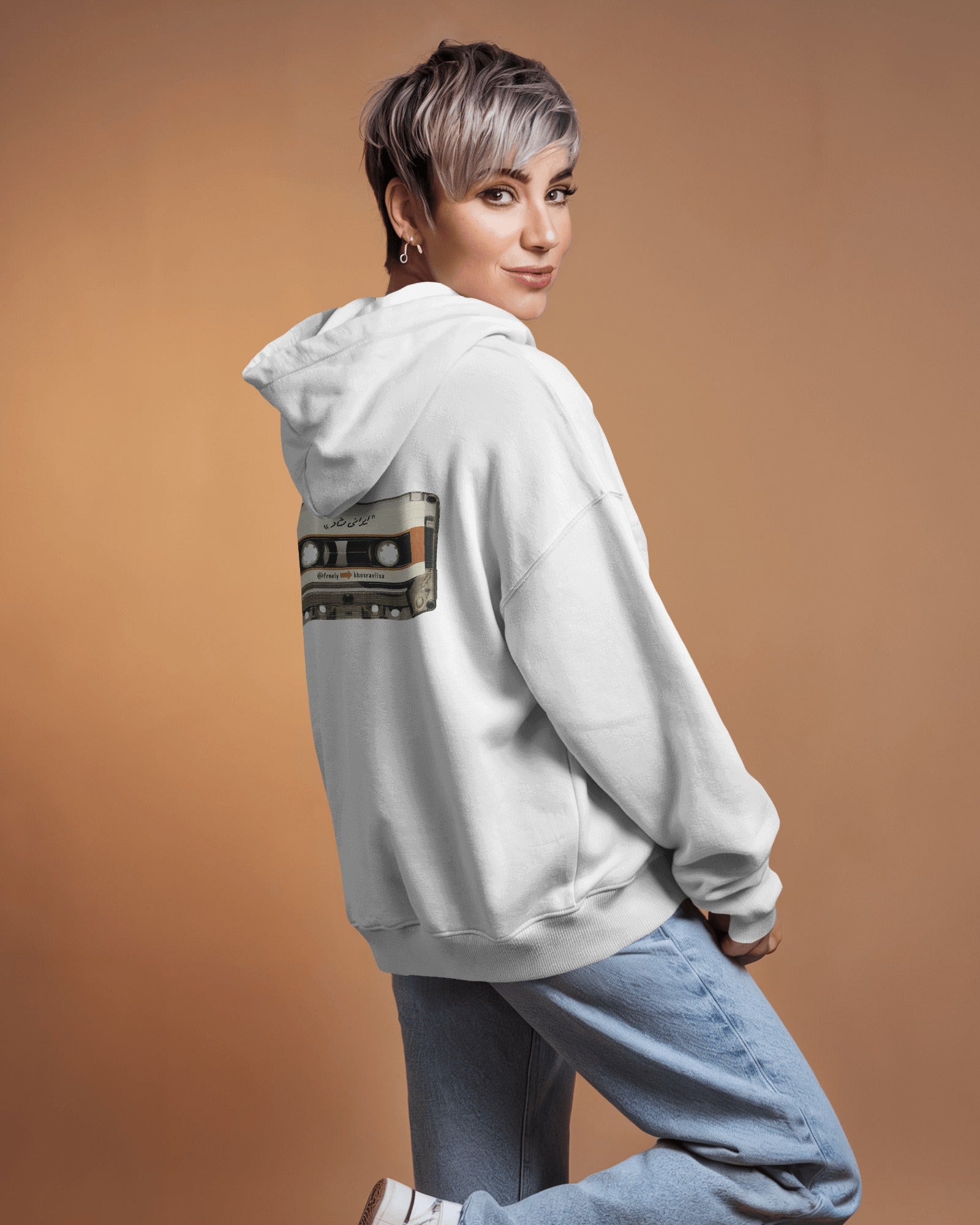 Cassette Tape Oversized Hoodie – Irani Shad Design