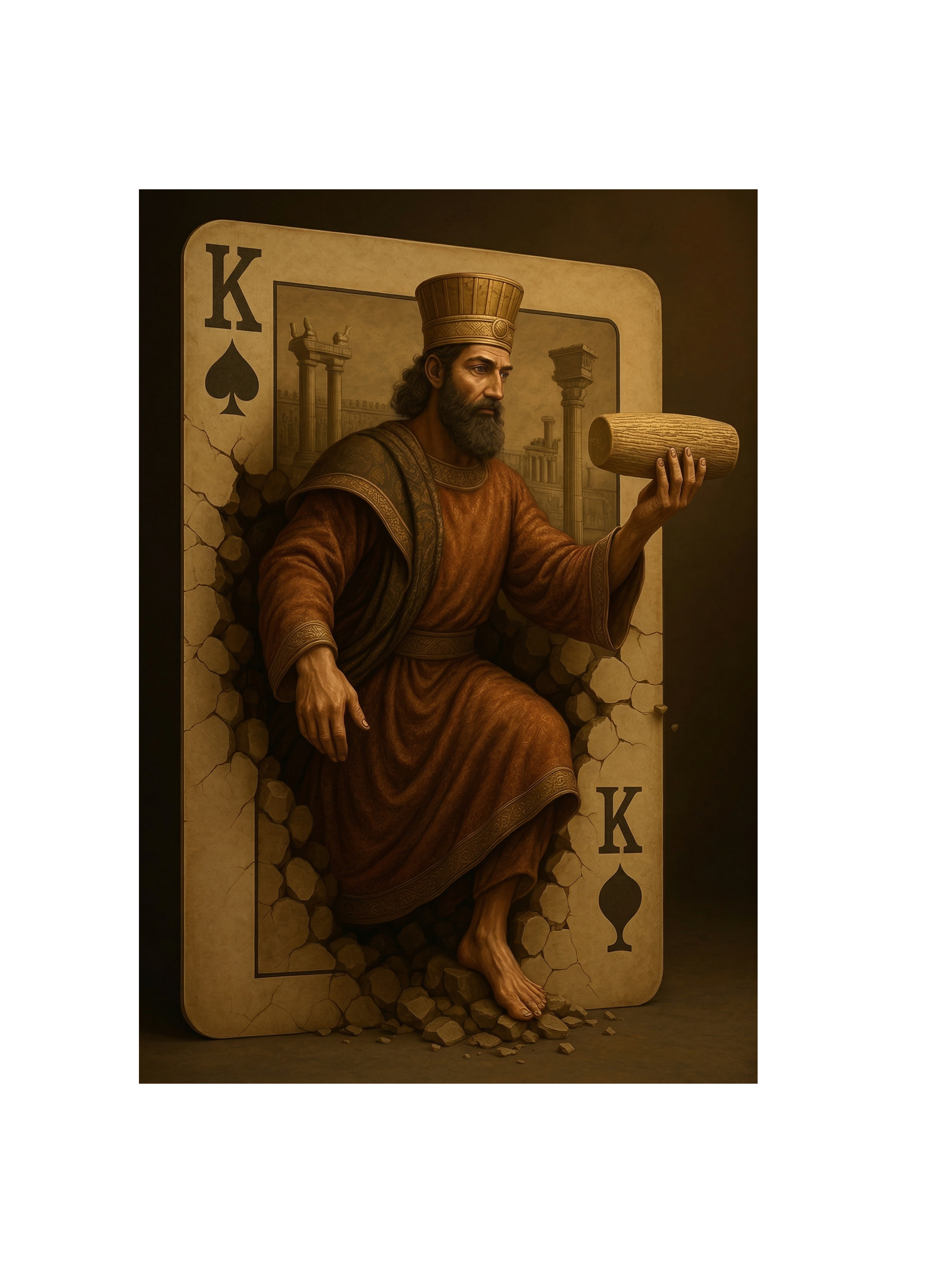 Cyrus The Great Playing Card T-Shirt | Persian King Graphic T-Shirt | FaraDesign
