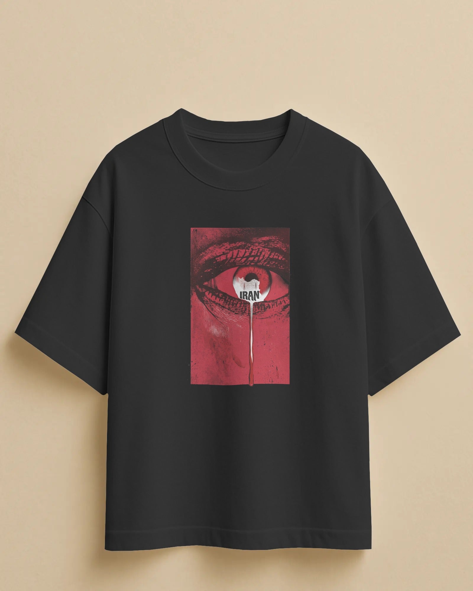 Crying Eye Iran Graphic T-Shirt | Emotional Streetwear | FaraDesign