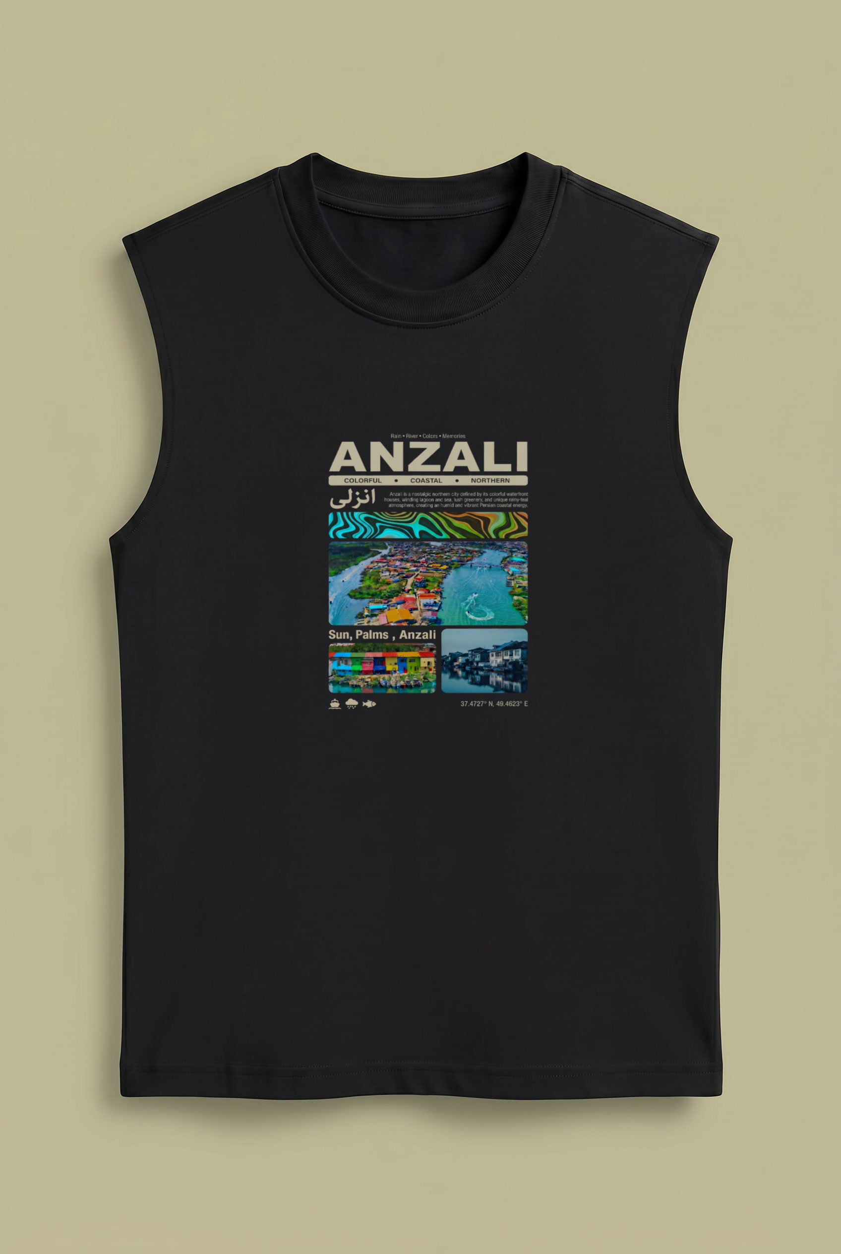 Anzali Summer Sleeveless – Persian Travel Poster Design