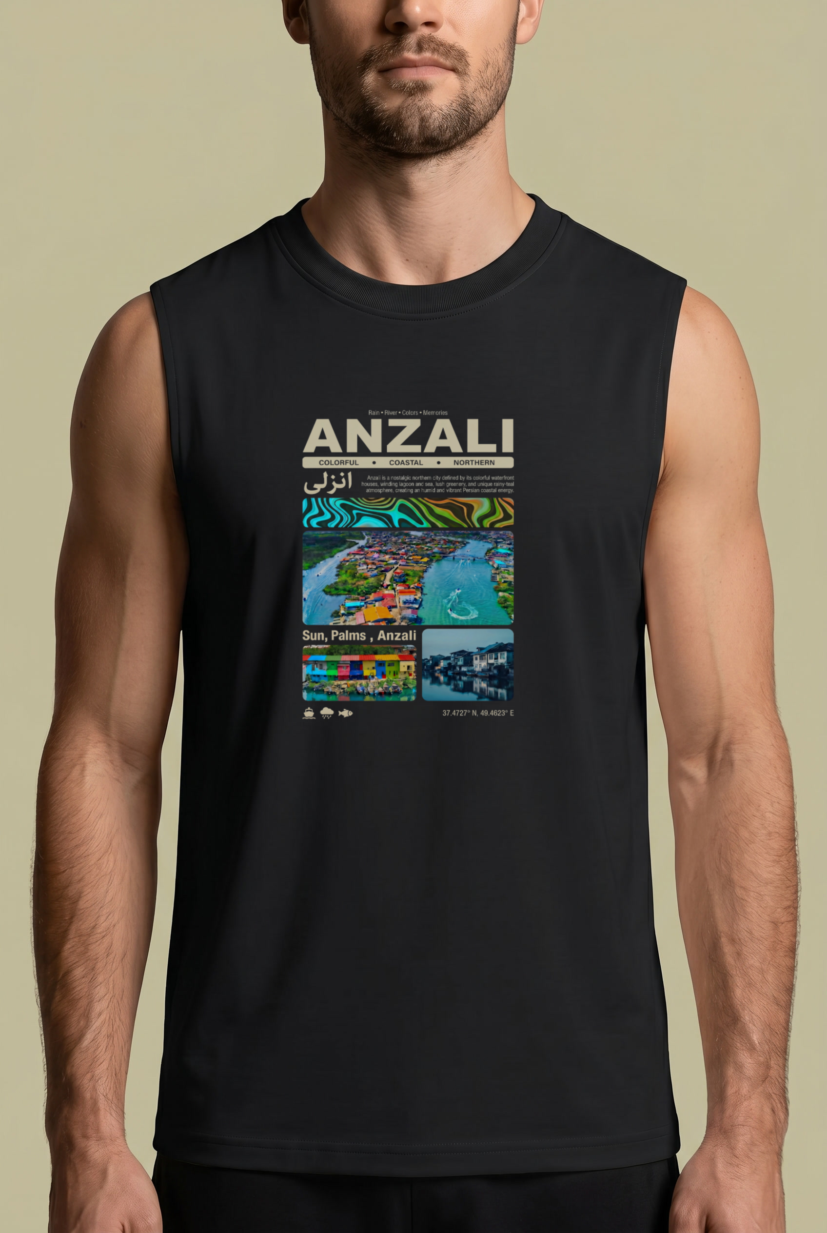 Anzali Summer Sleeveless – Persian Travel Poster Design
