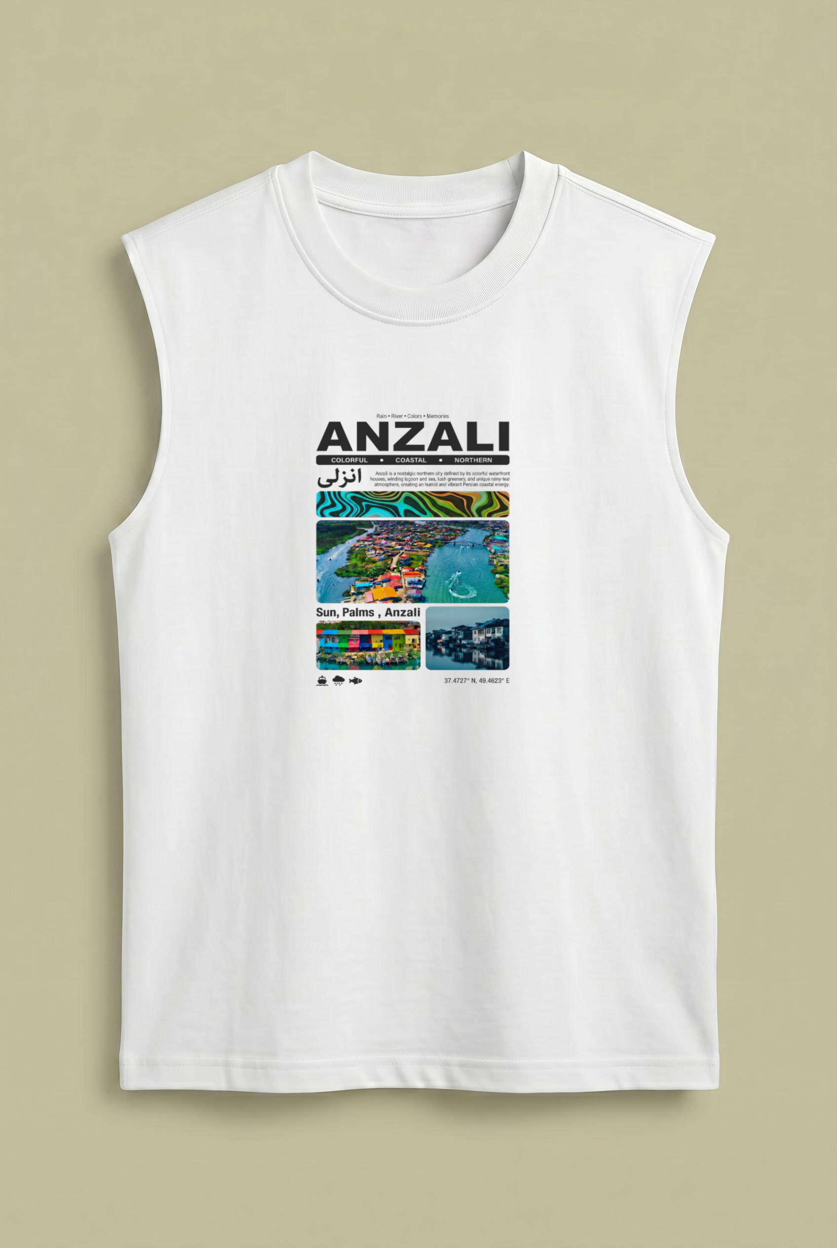 Anzali Summer Sleeveless – Persian Travel Poster Design