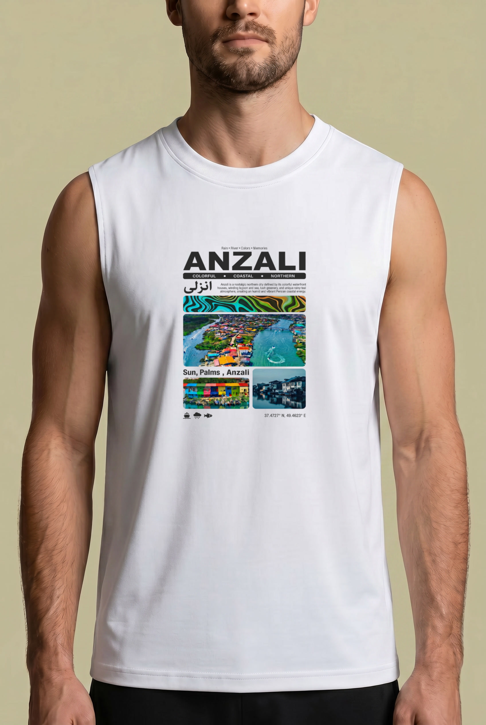 Anzali Summer Sleeveless – Persian Travel Poster Design