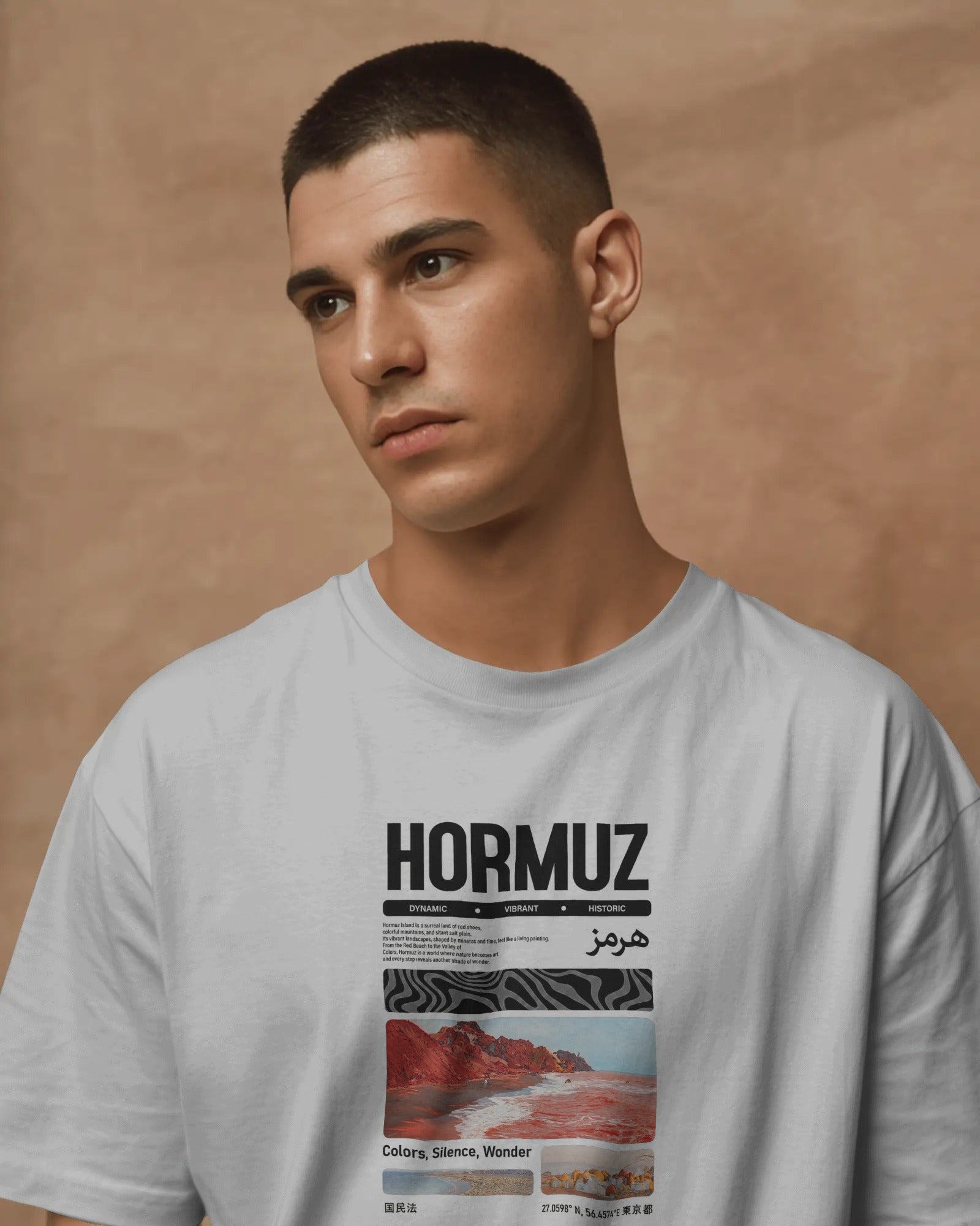 Hormuz Island Graphic T-shirt | Iran Travel Design | Persian Landscape Streetwear