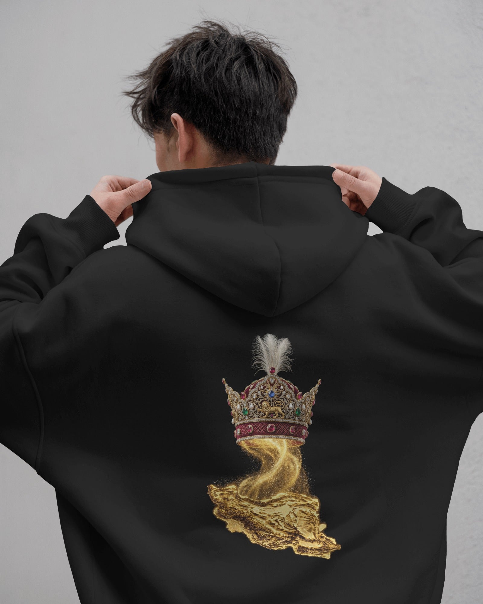 Royal Iran Map Hoodie | Crown & Heritage Design