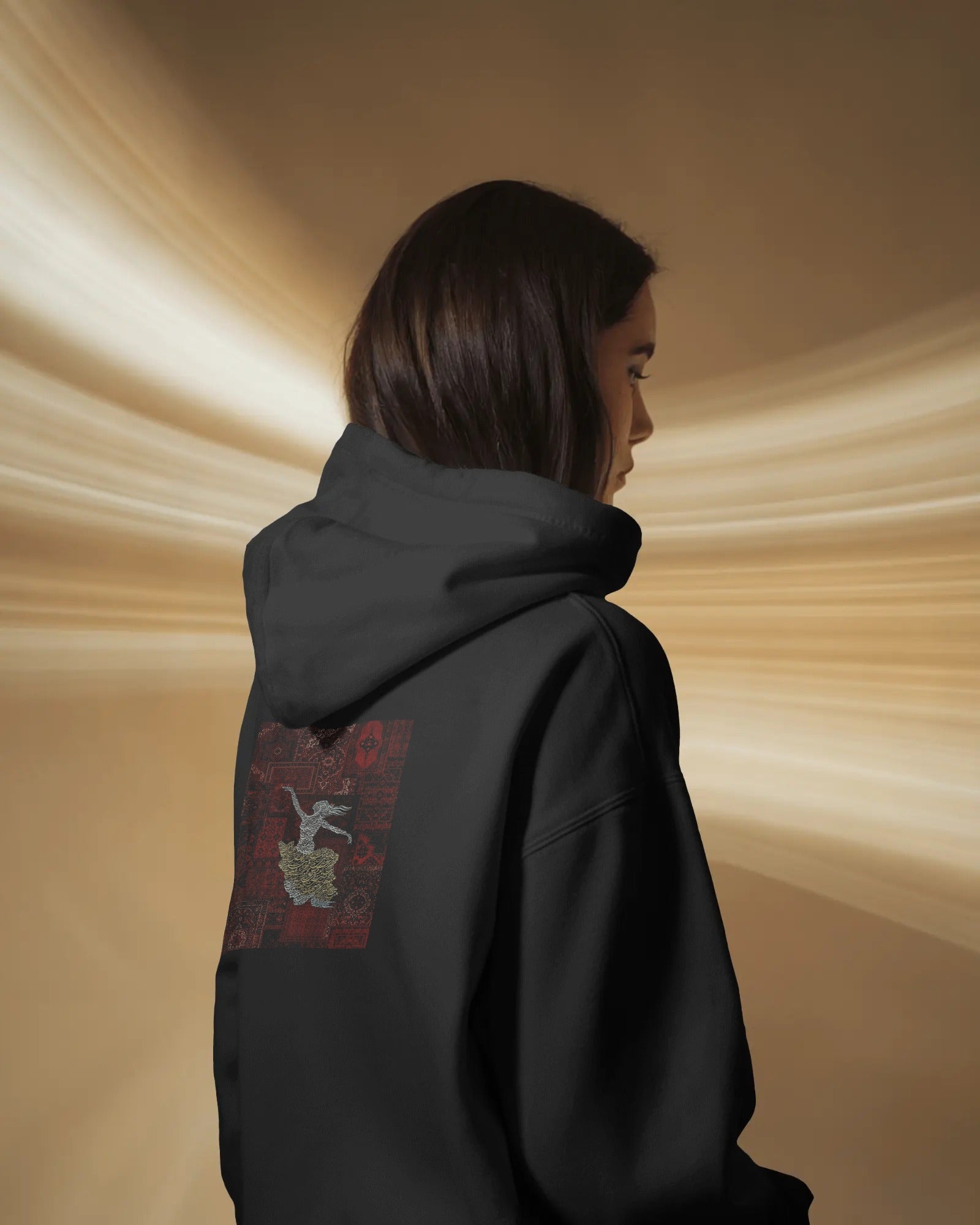 Persian Art Oversized Hoodie – Dancing Iran Design