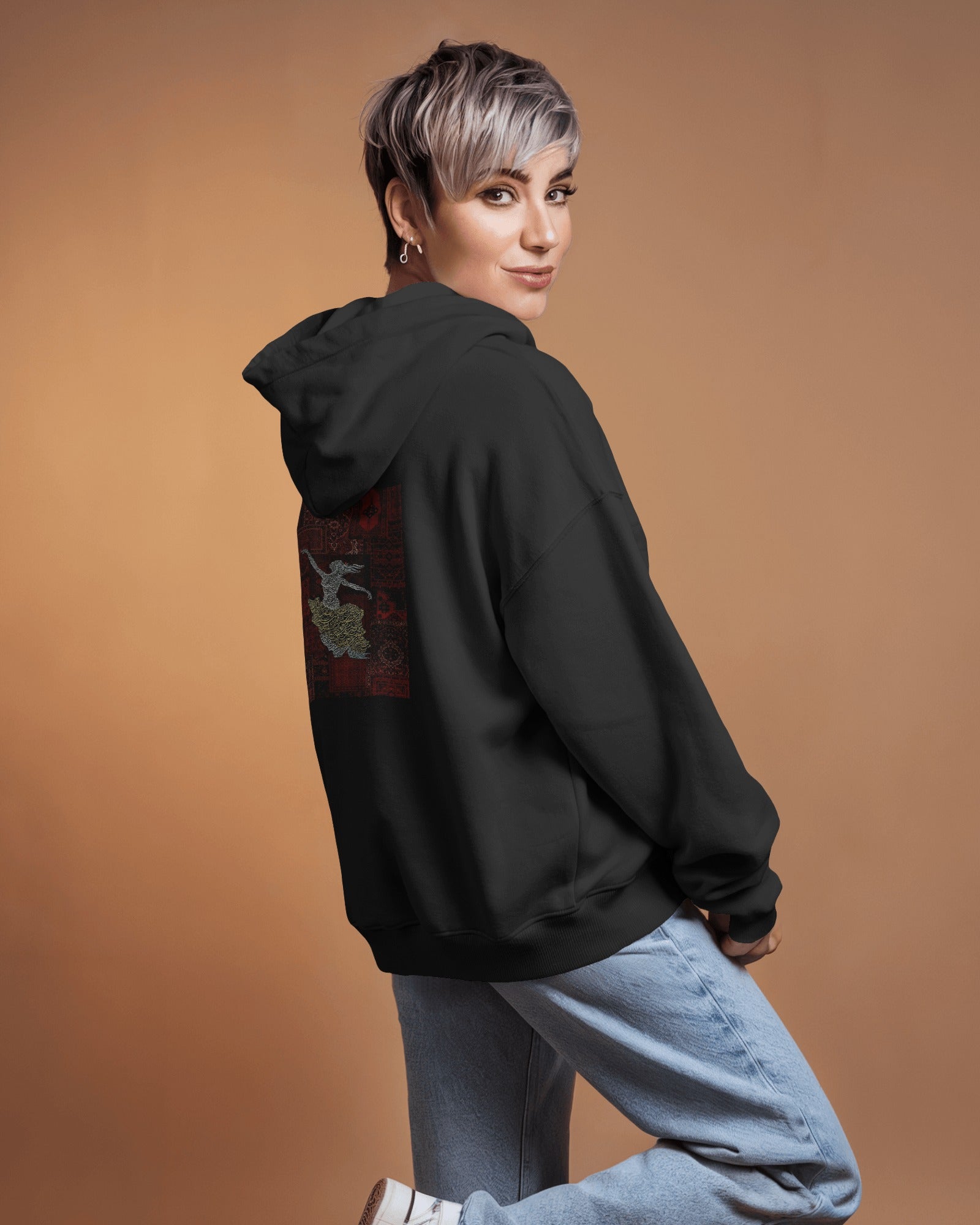 Persian Art Oversized Hoodie – Dancing Iran Design