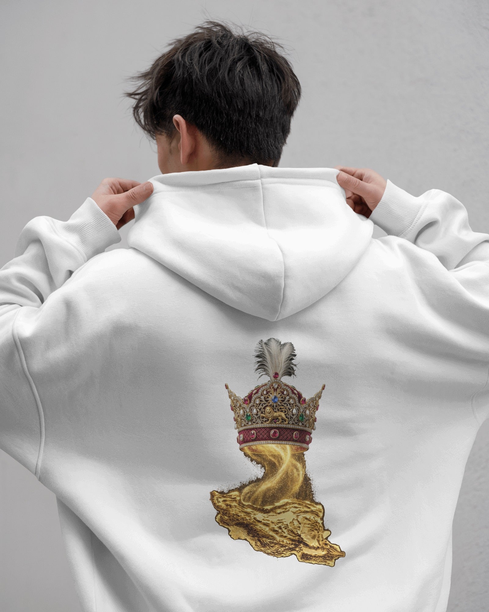 Royal Iran Map Hoodie | Crown & Heritage Design