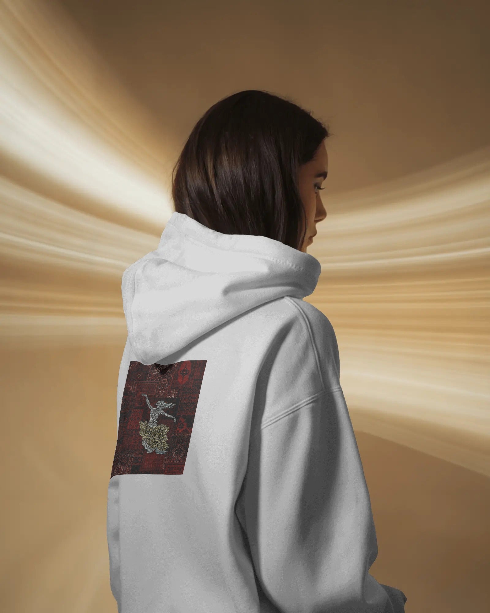 Persian Art Oversized Hoodie – Dancing Iran Design