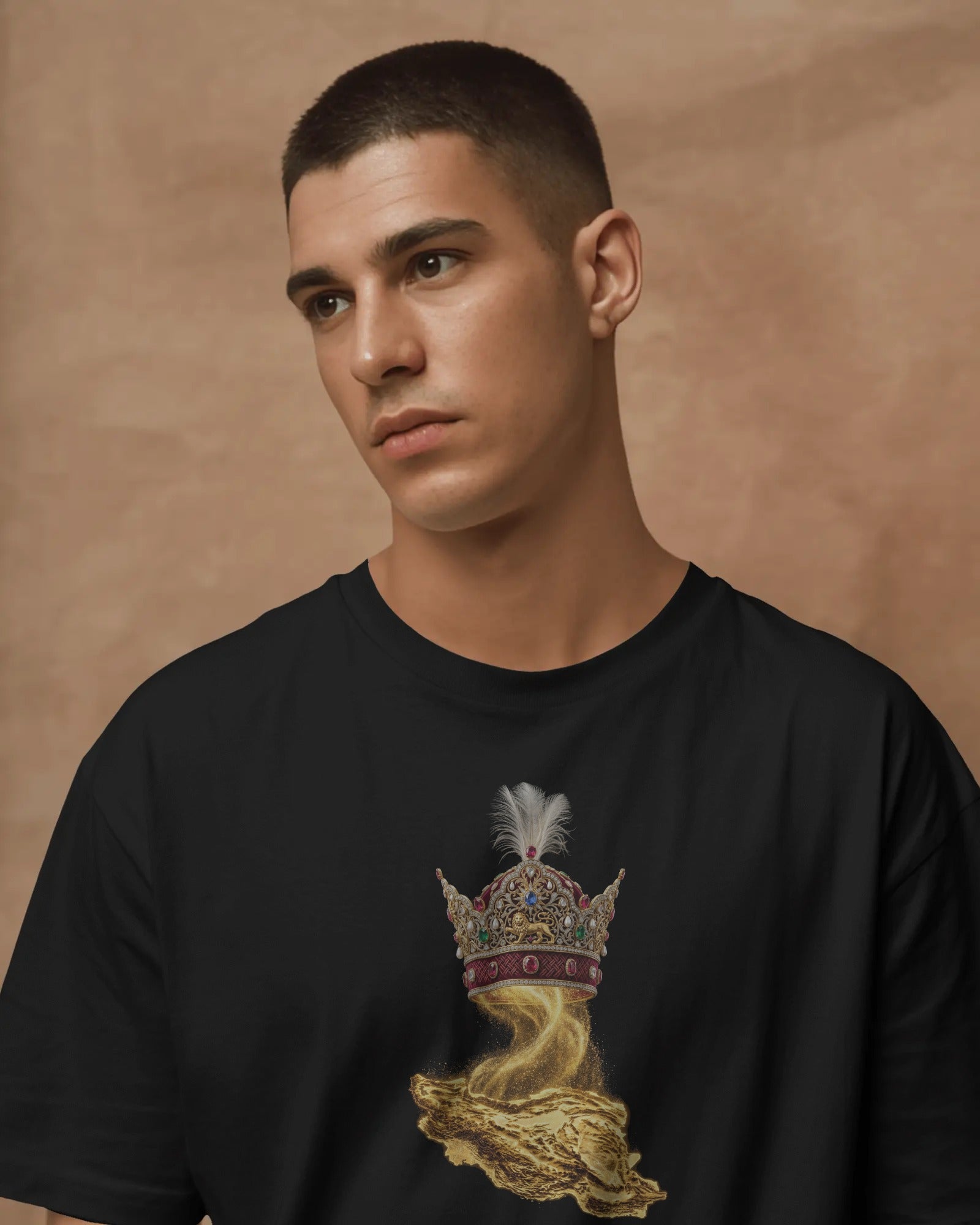 Persian Crown Iran Map T-shirt | Royal Iran Design | Heritage & Identity Streetwear