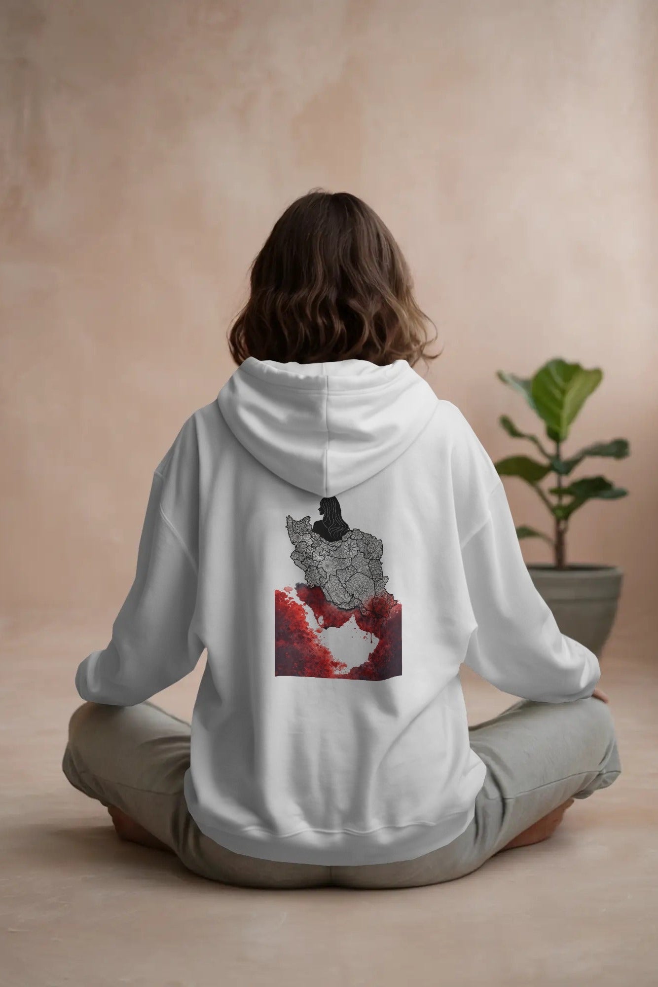 Iran Map Oversized Hoodie – Artistic Design