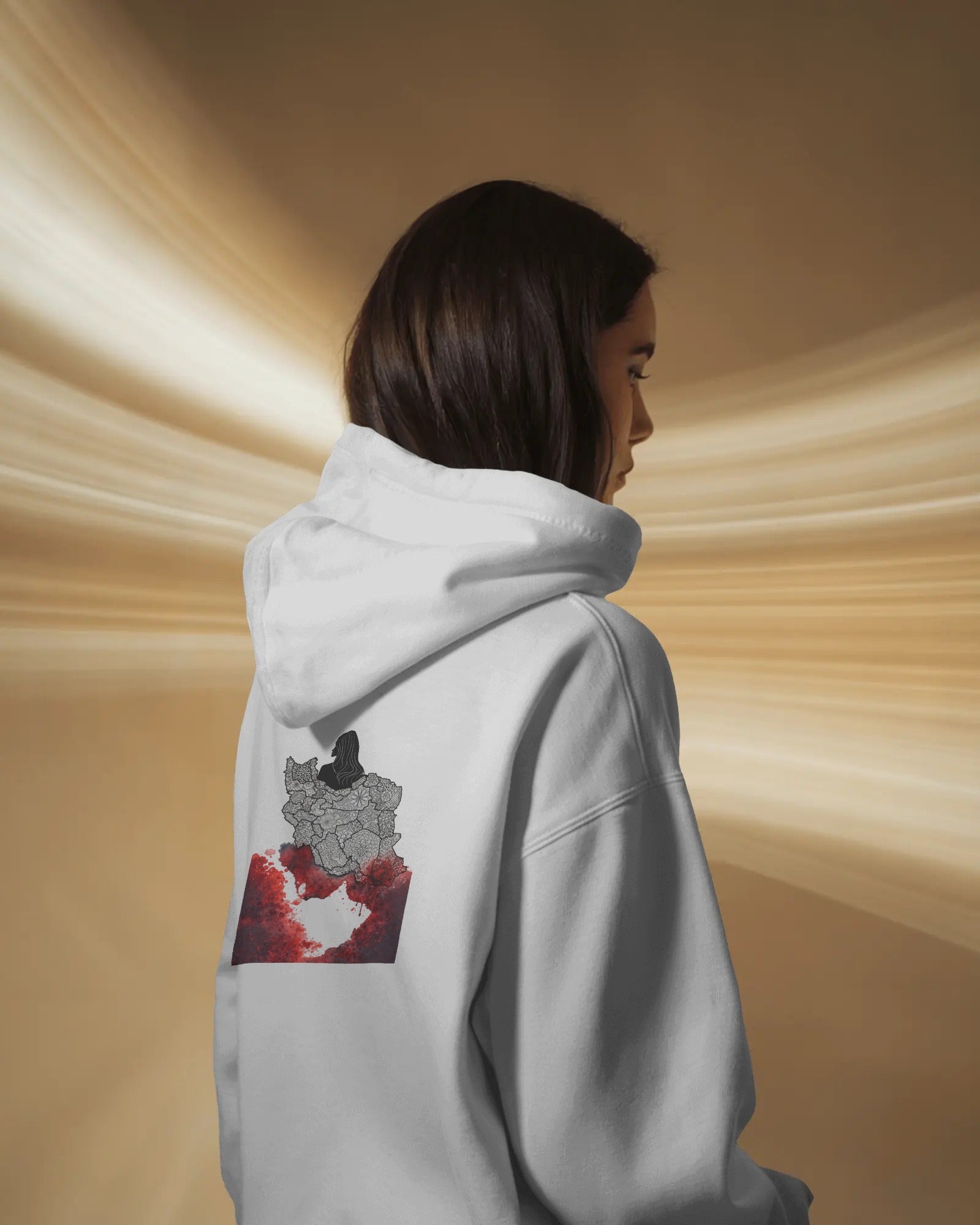 Iran Map Oversized Hoodie – Artistic Design
