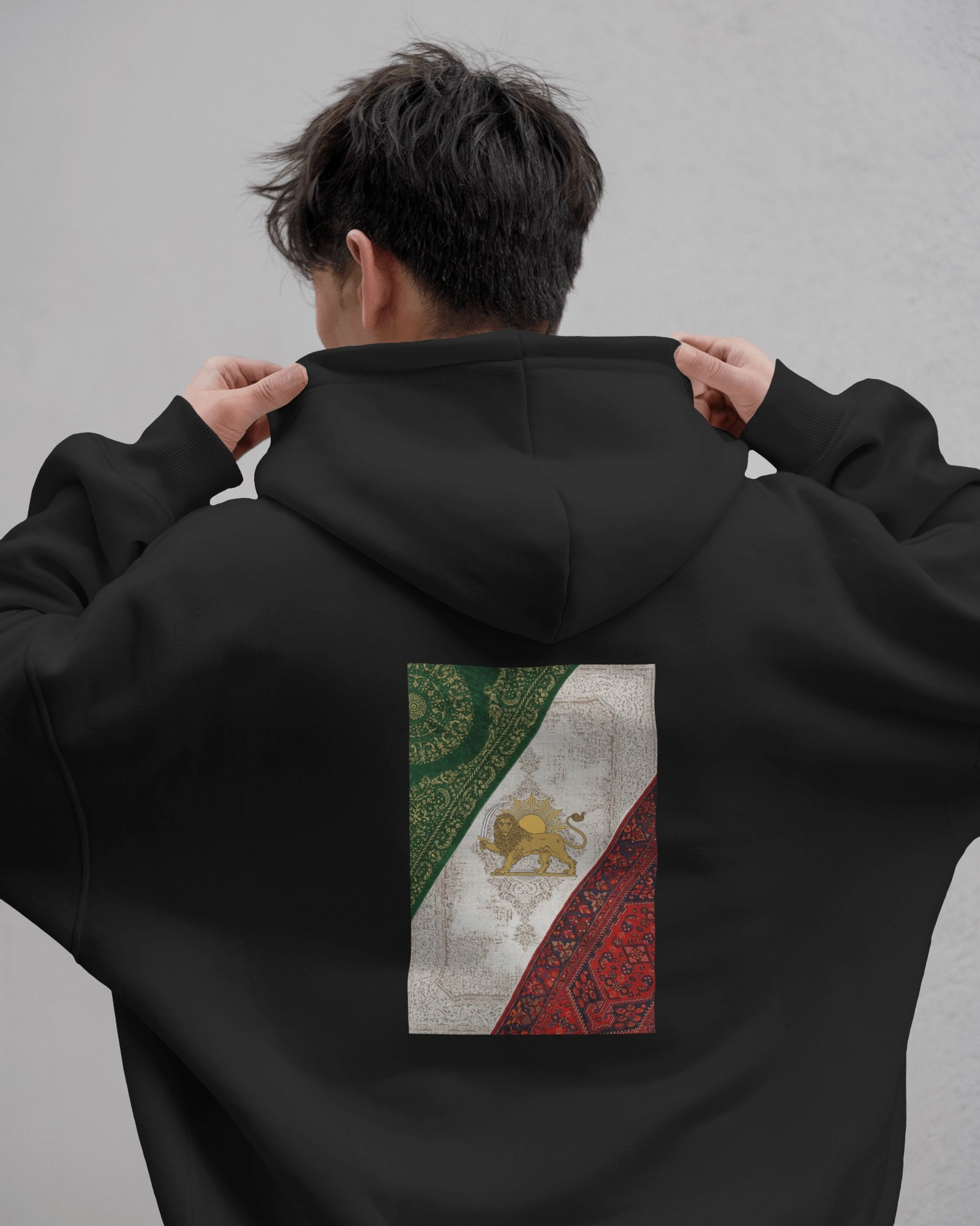 Lion & Sun Hoodie | Persian Heritage Design