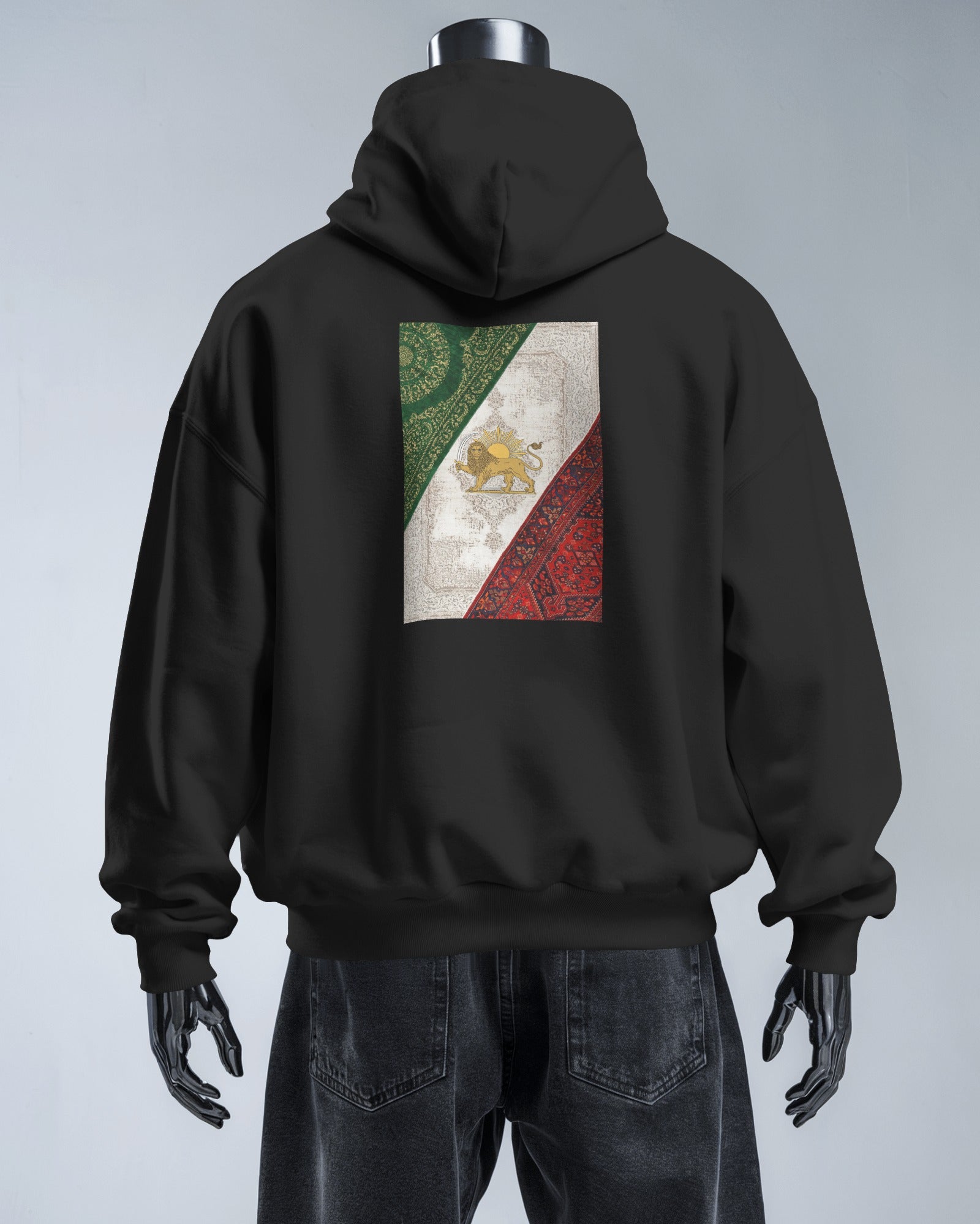 Lion & Sun Hoodie | Persian Heritage Design
