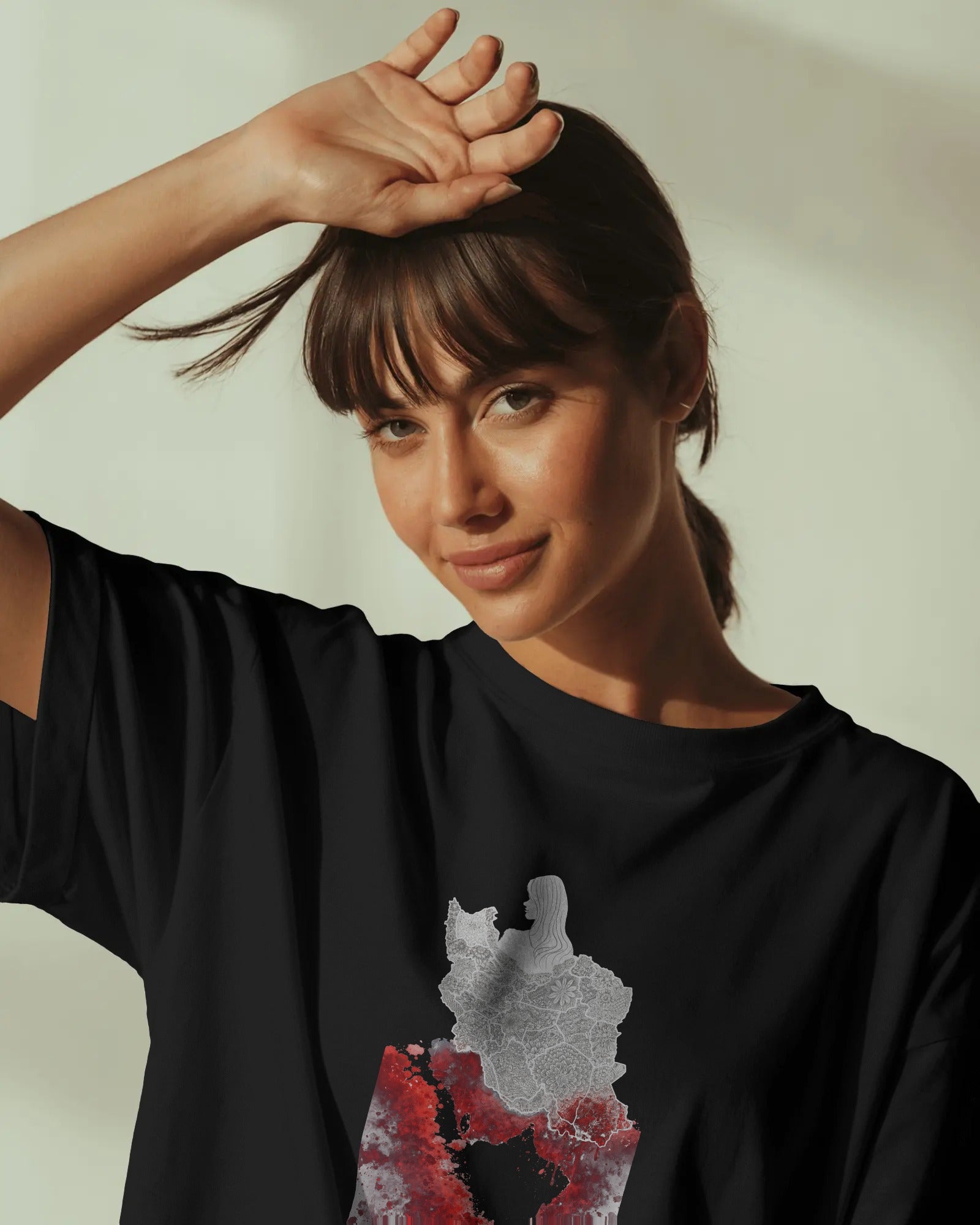 Freedom Iran Oversized T-Shirt | Artistic Persian Design