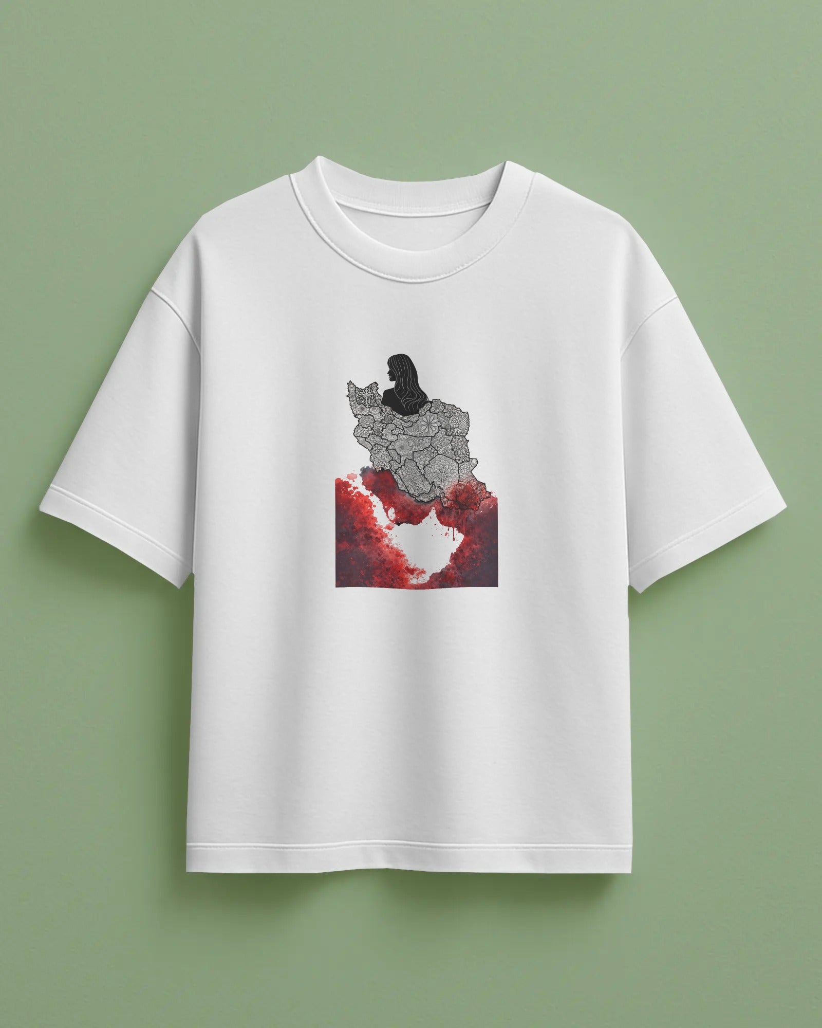 Freedom Iran Oversized T-Shirt | Artistic Persian Design