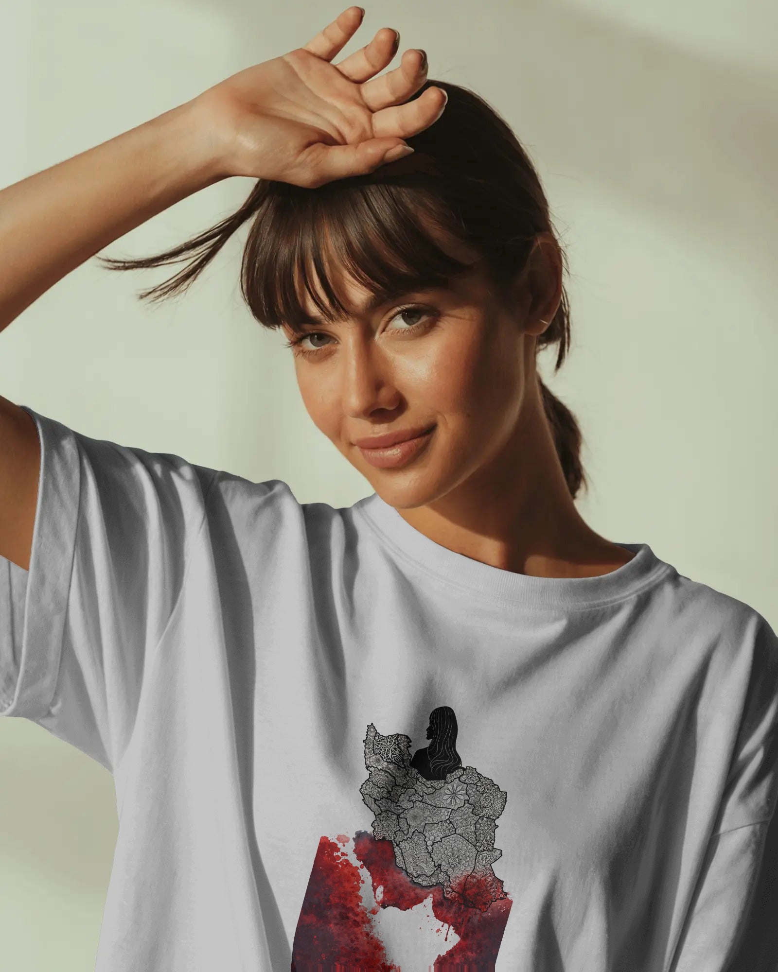 Freedom Iran Oversized T-Shirt | Artistic Persian Design