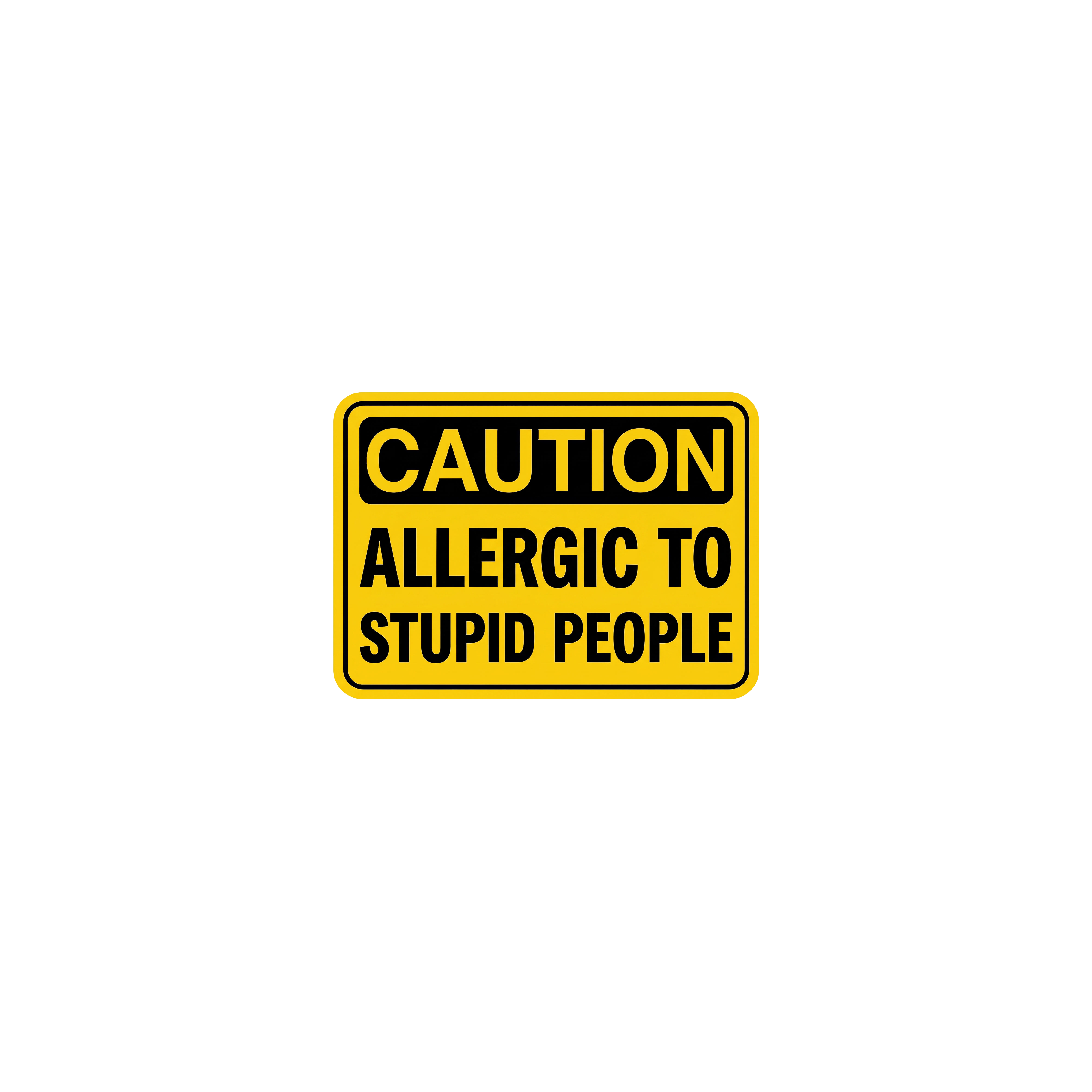 Allergic To Stupid People Crop Top – Funny Warning Design