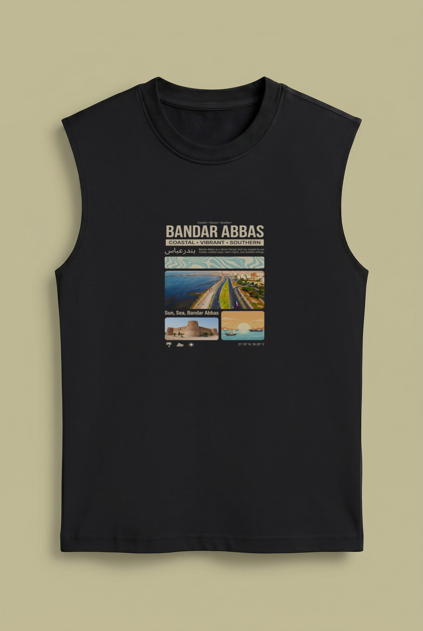 Bandar Abbas Summer Sleeveless – Persian Travel Poster Design