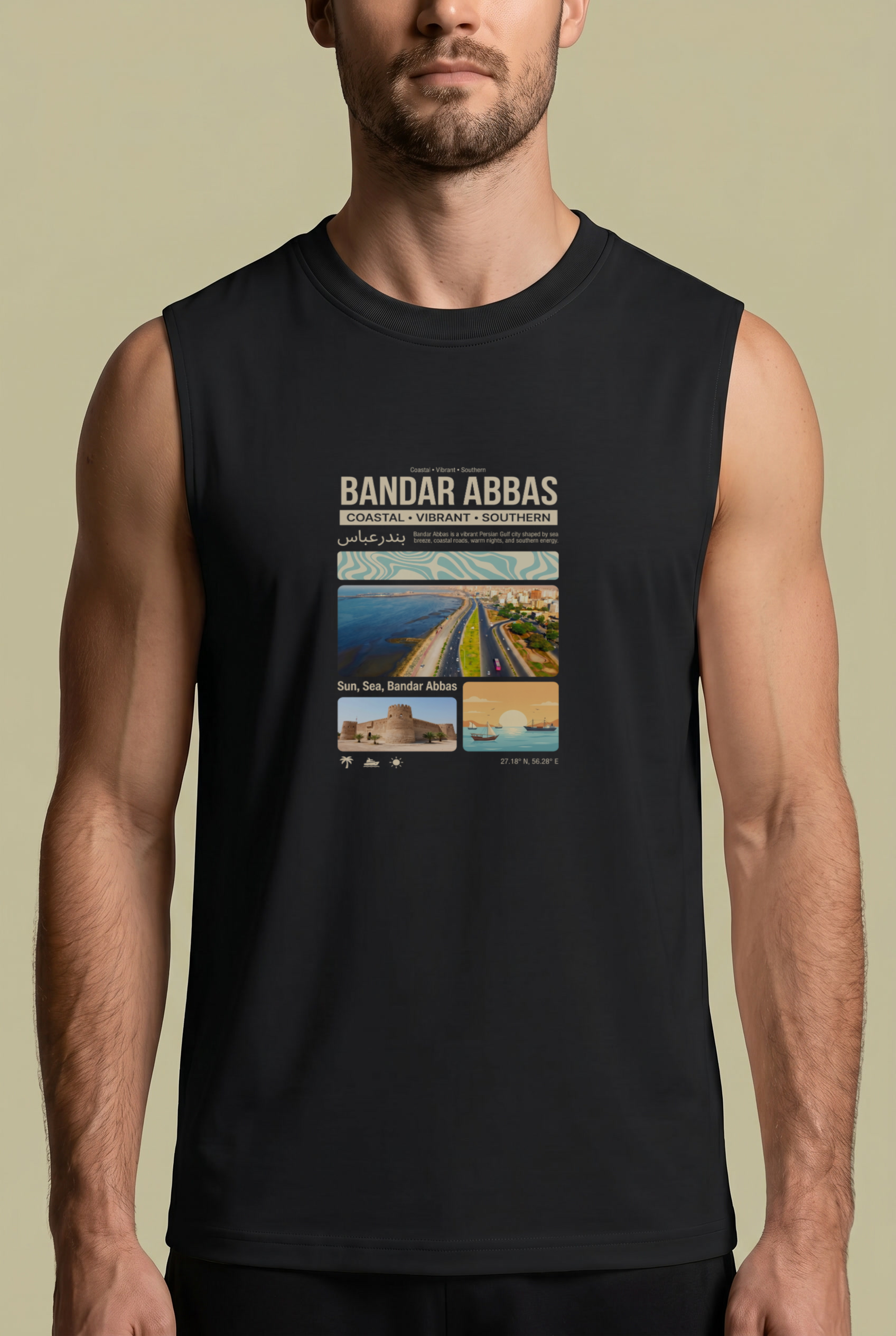 Bandar Abbas Summer Sleeveless – Persian Travel Poster Design