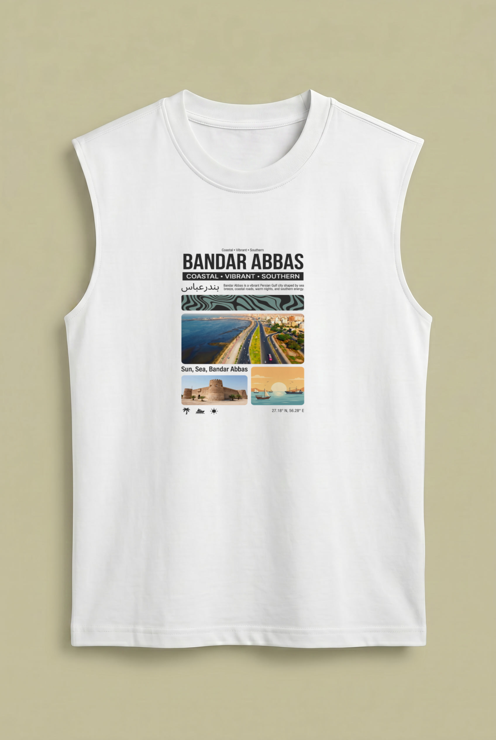 Bandar Abbas Summer Sleeveless – Persian Travel Poster Design