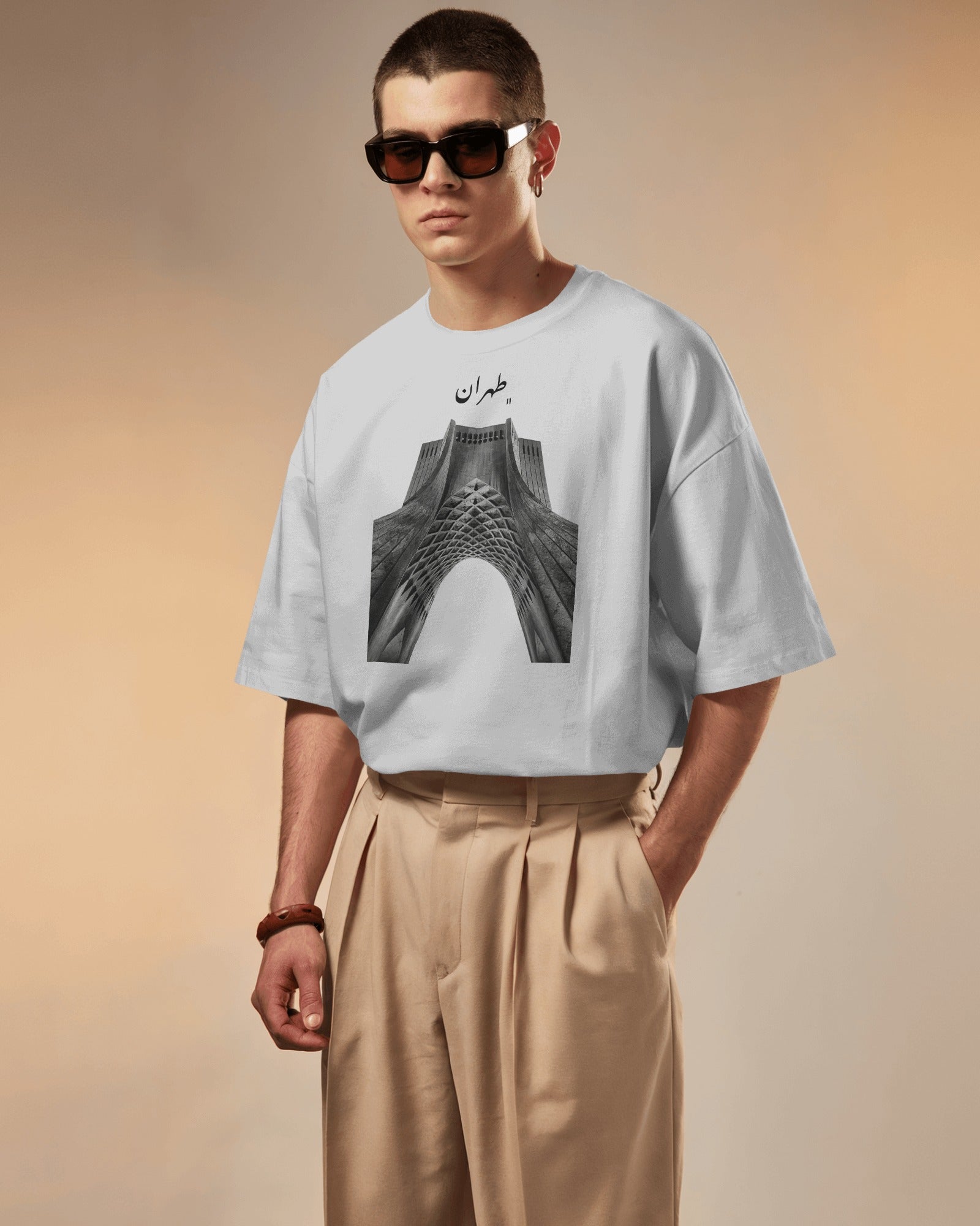 Tehran Azadi Tower Graphic T-Shirt | Minimal Architecture Design | FaraDesign