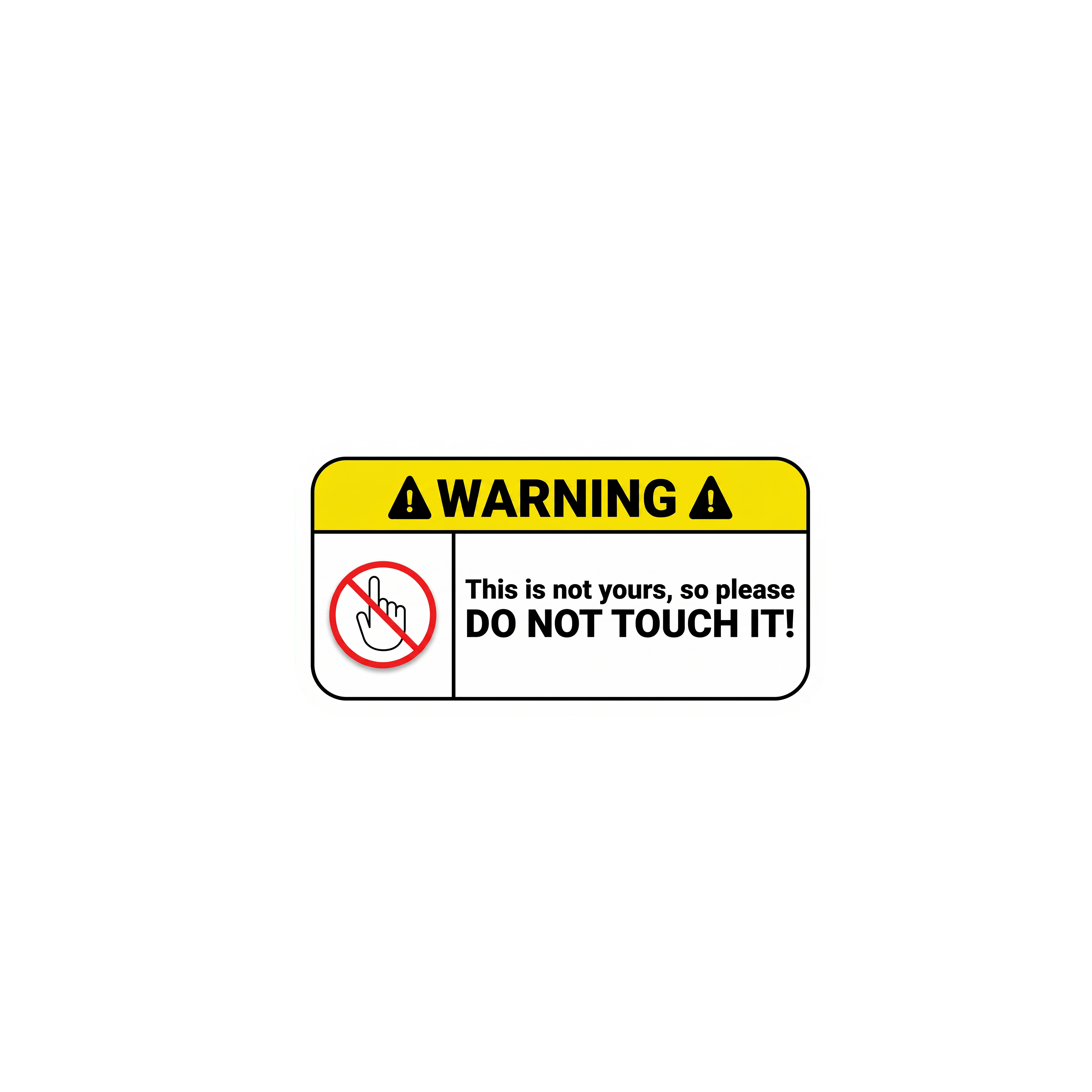 Warning Don’t Touch Crop Top – Funny Streetwear Design