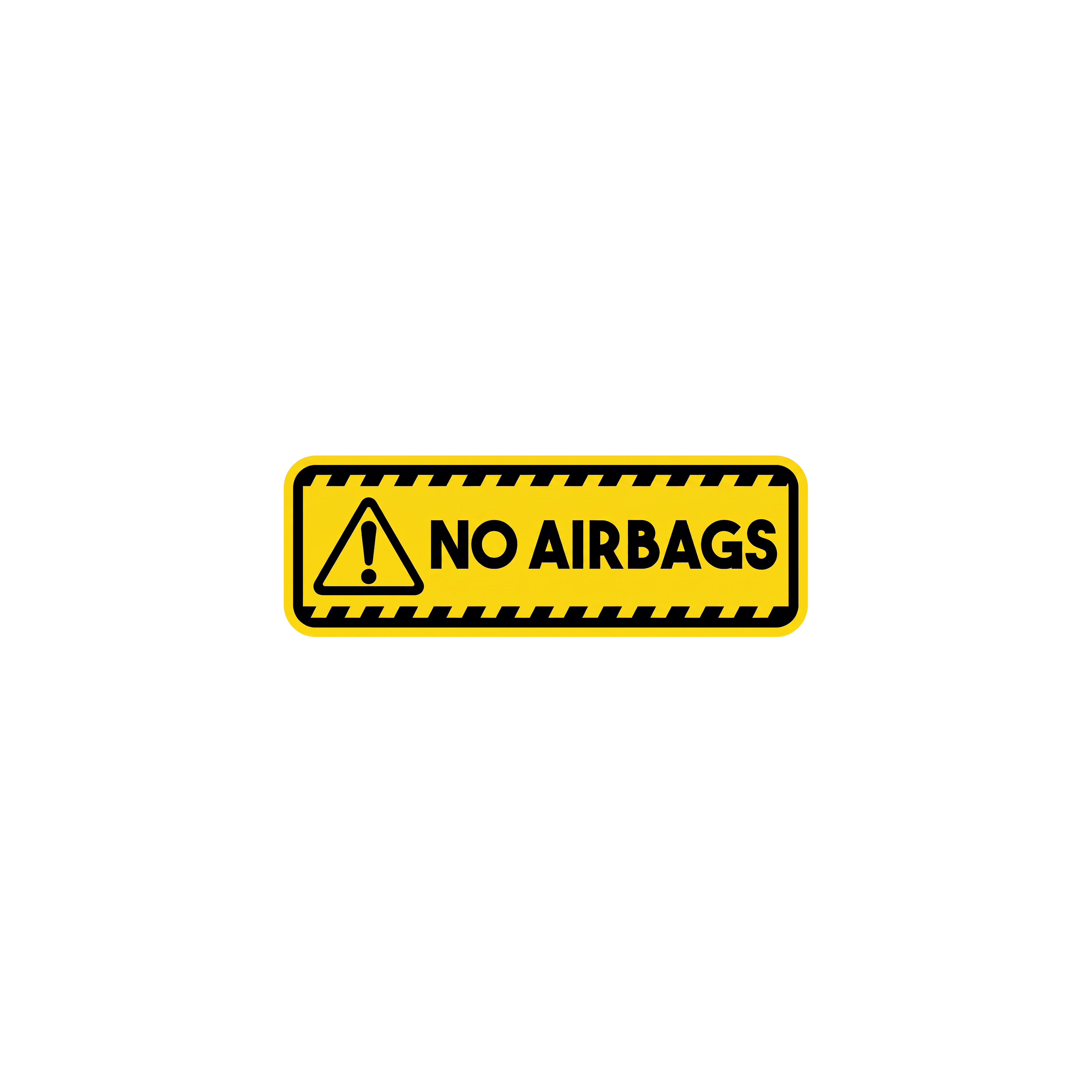 No Airbags Crop Top – Funny Warning Streetwear Design